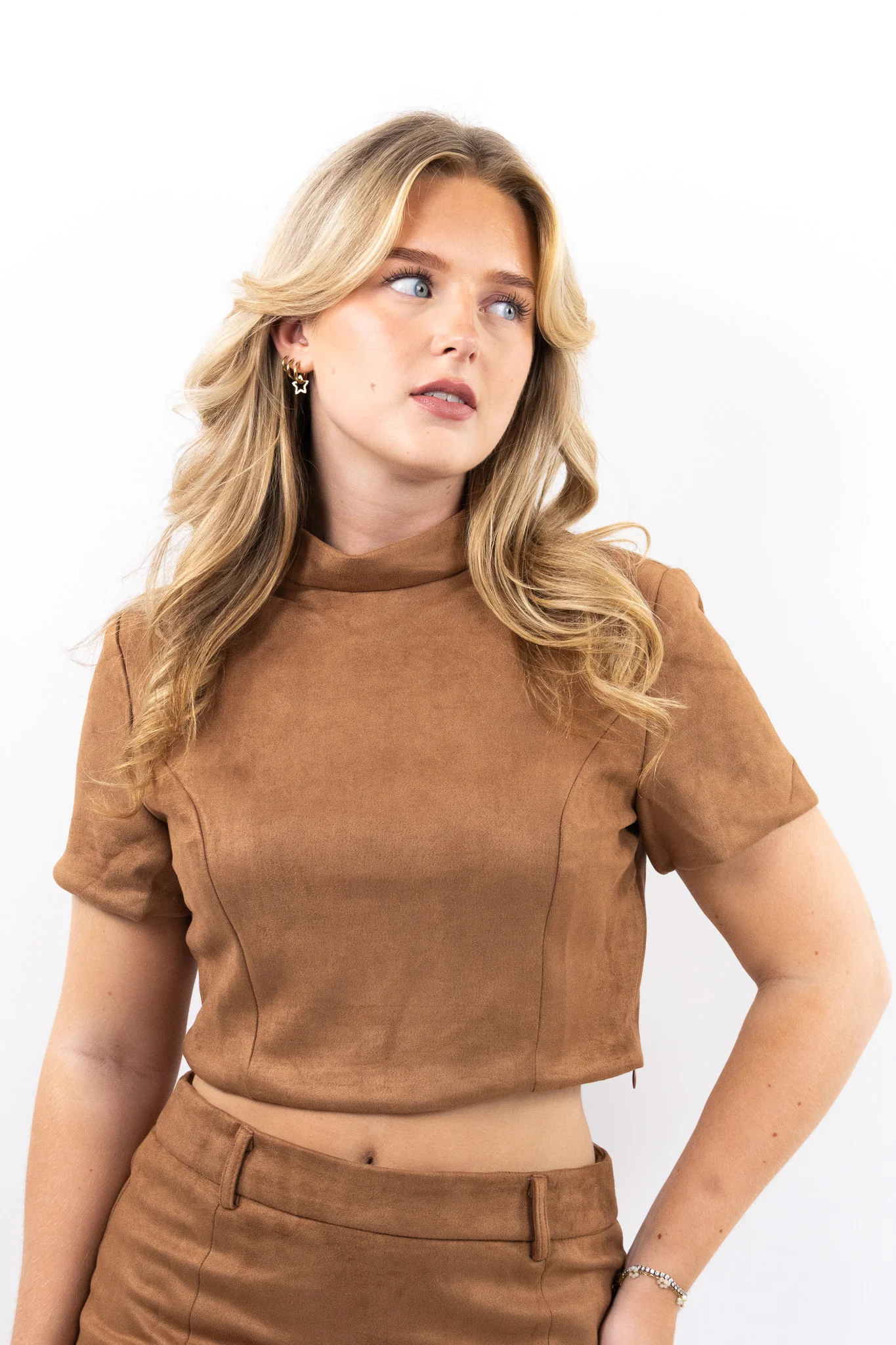 Suede Crop Top - Image 2