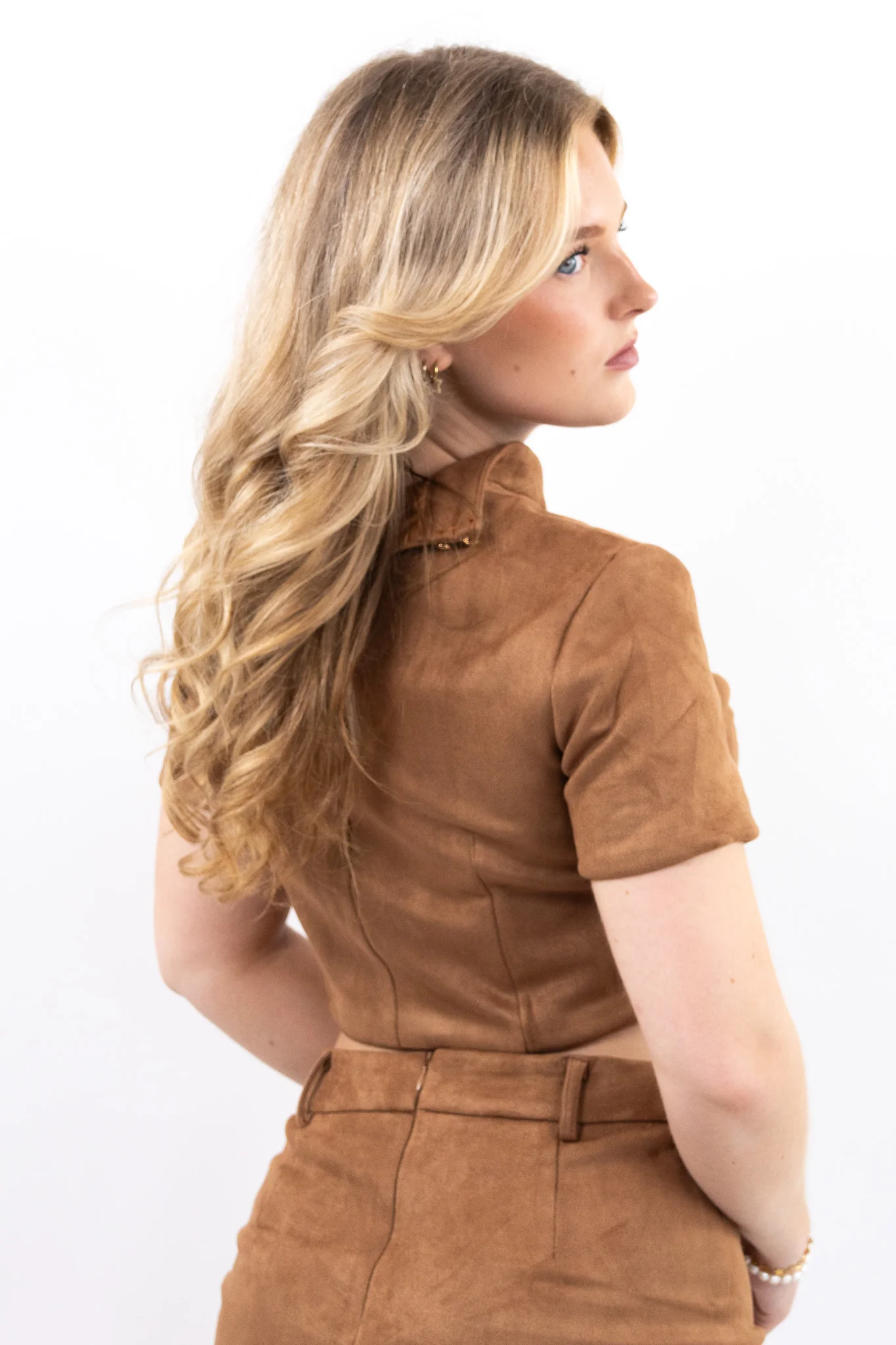 Suede Crop Top - Image 3