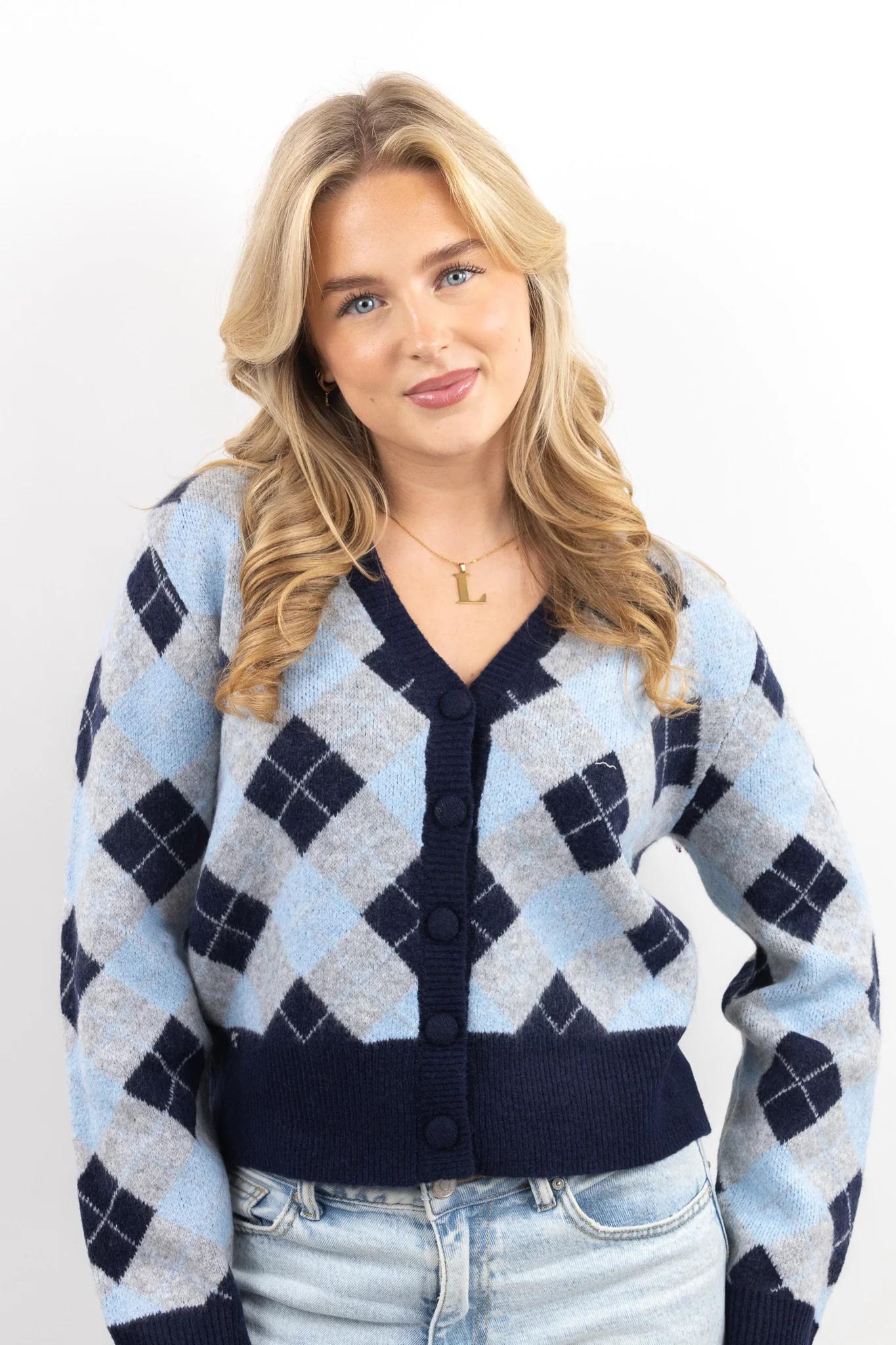 Argyle Button Cardigan - Image 4