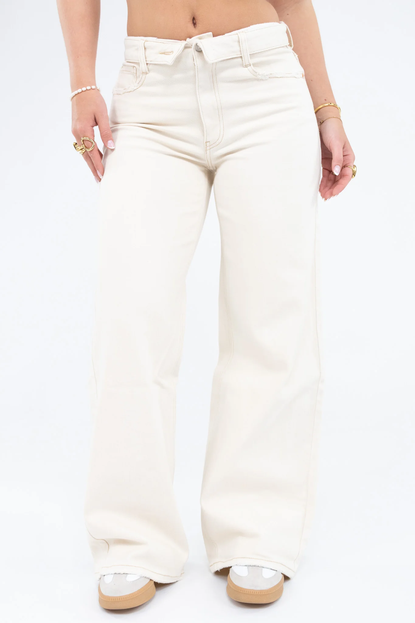 Basic Fold Over Jeans - Image 7
