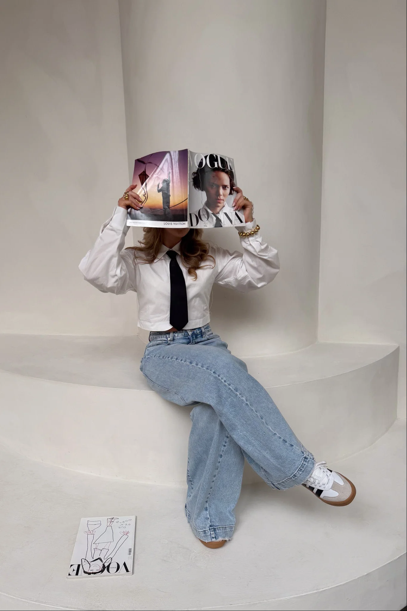 Chic Office Cropped Shirt - Image 2