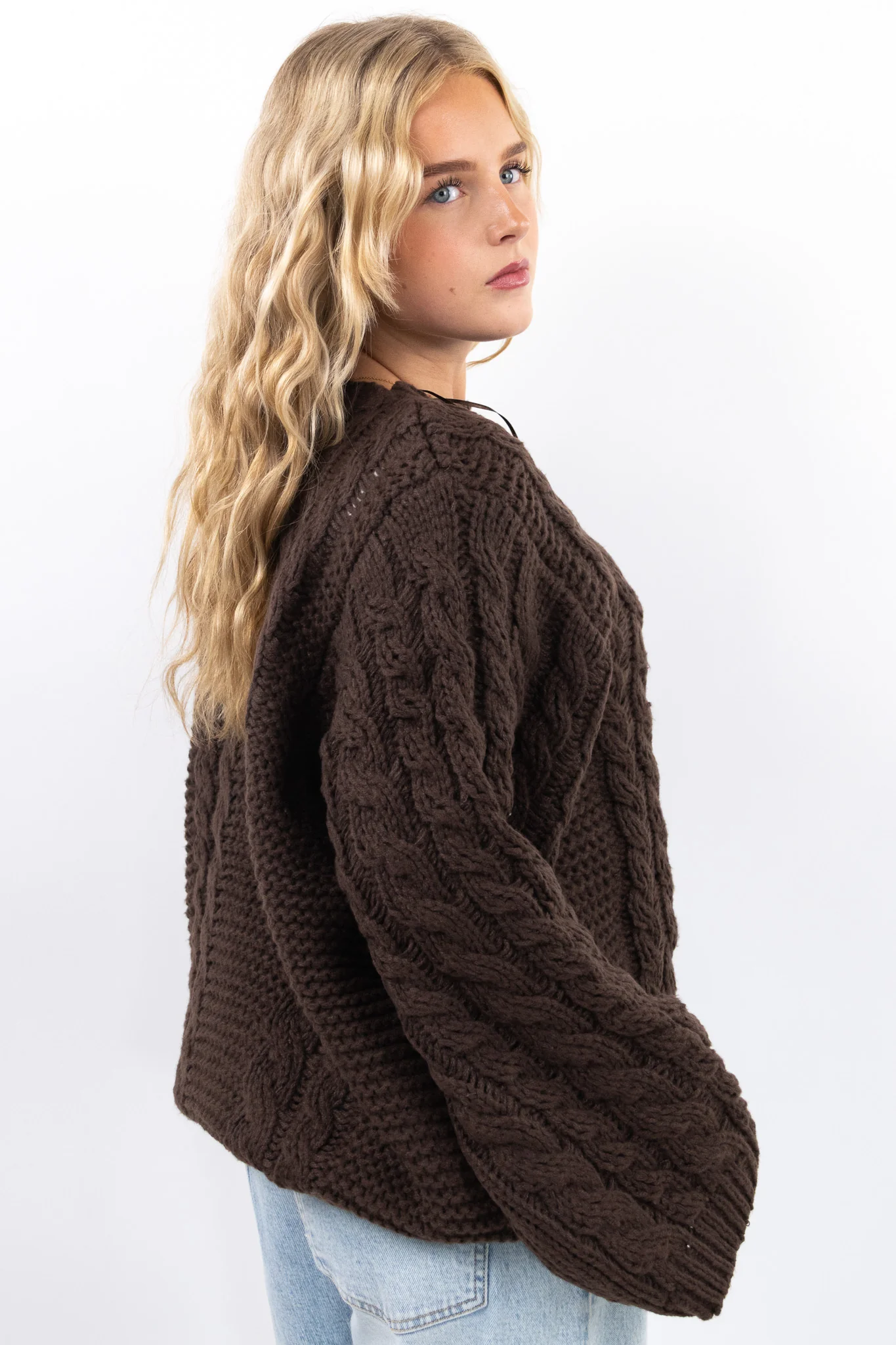 Chunky Cable Knit Sweater - Image 13