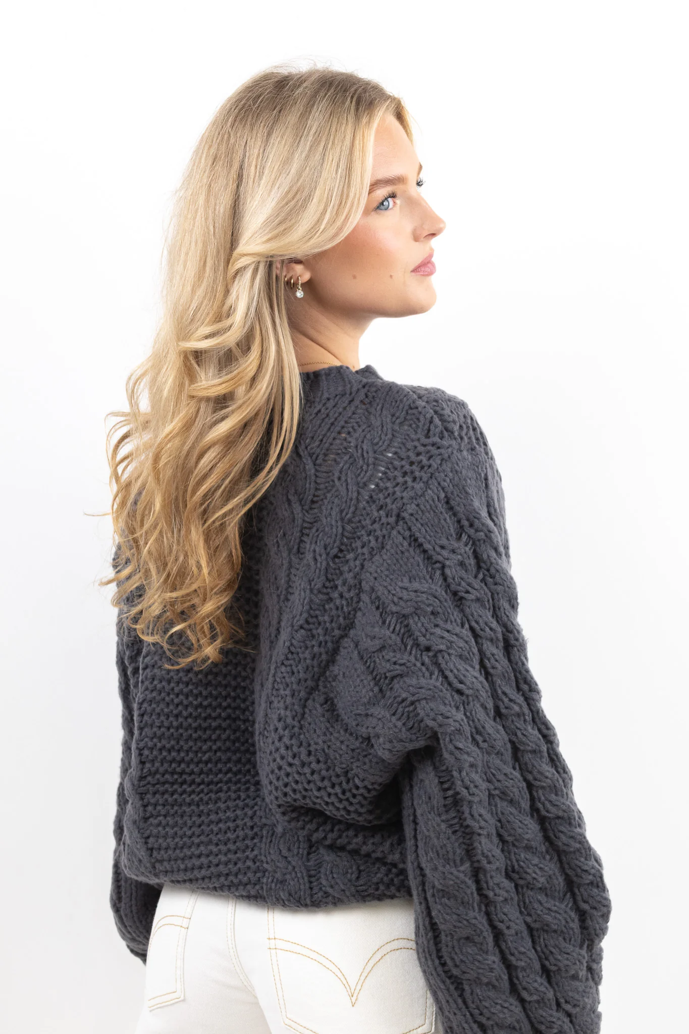 Chunky Cable Knit Sweater - Image 16