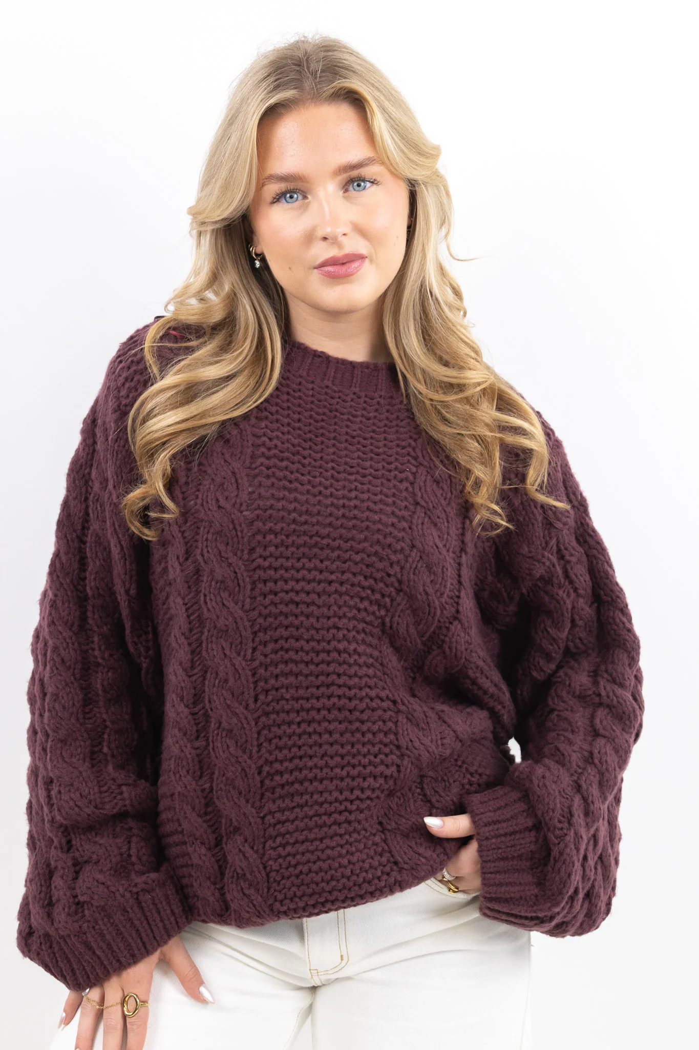 Chunky Cable Knit Sweater - Image 4