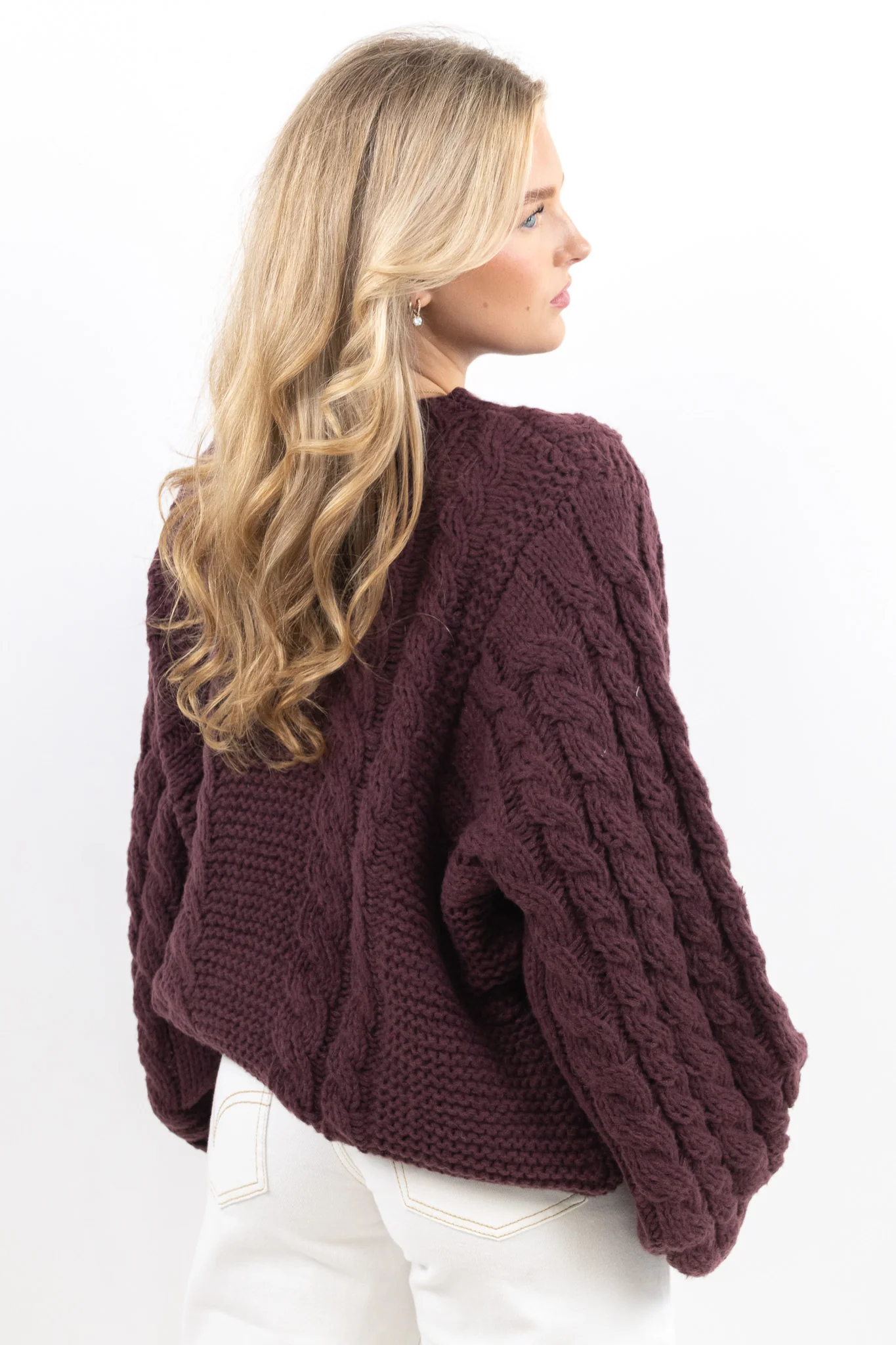 Chunky Cable Knit Sweater - Image 6