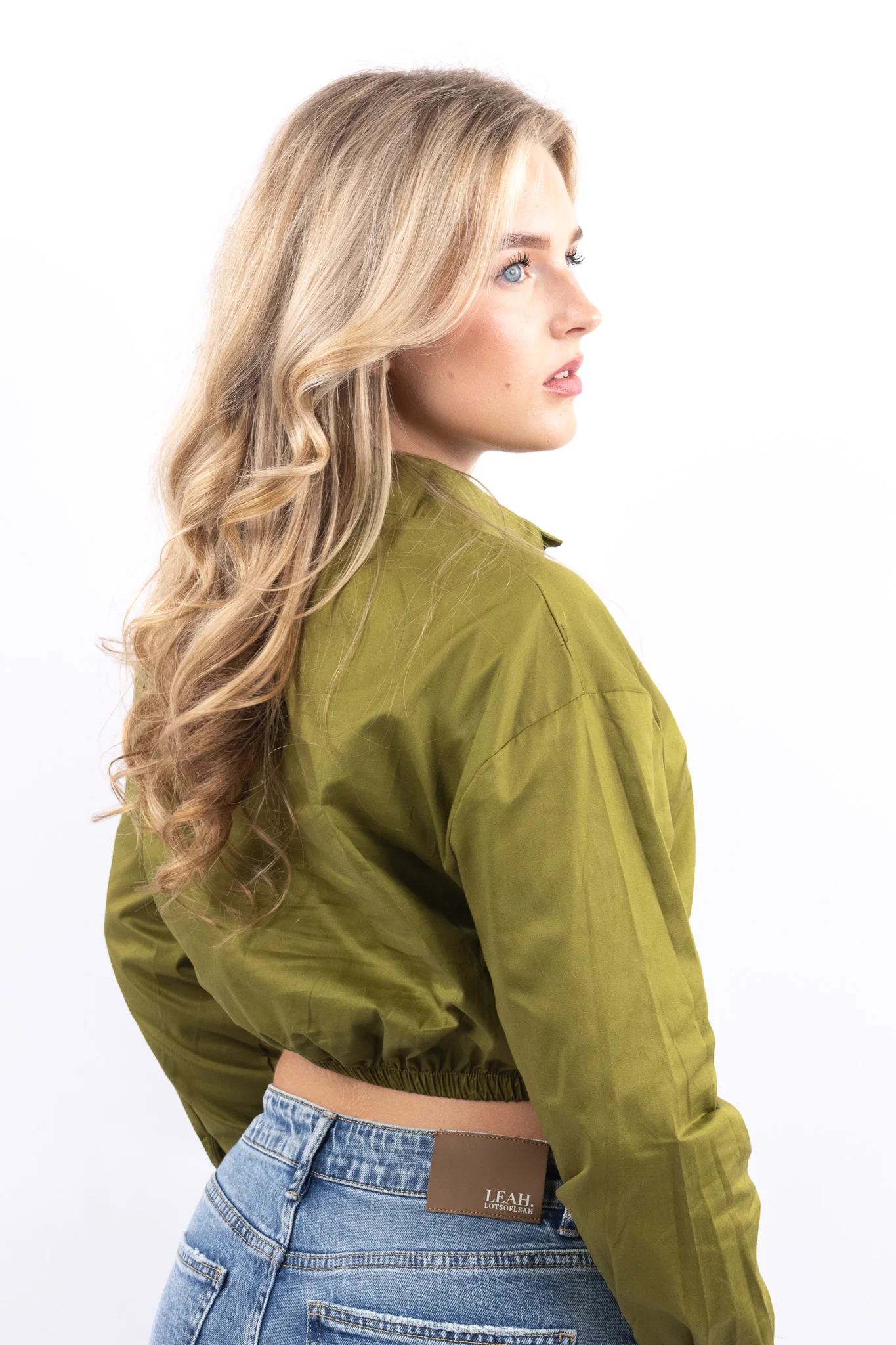 Cropped Elastic Blouse - Image 3