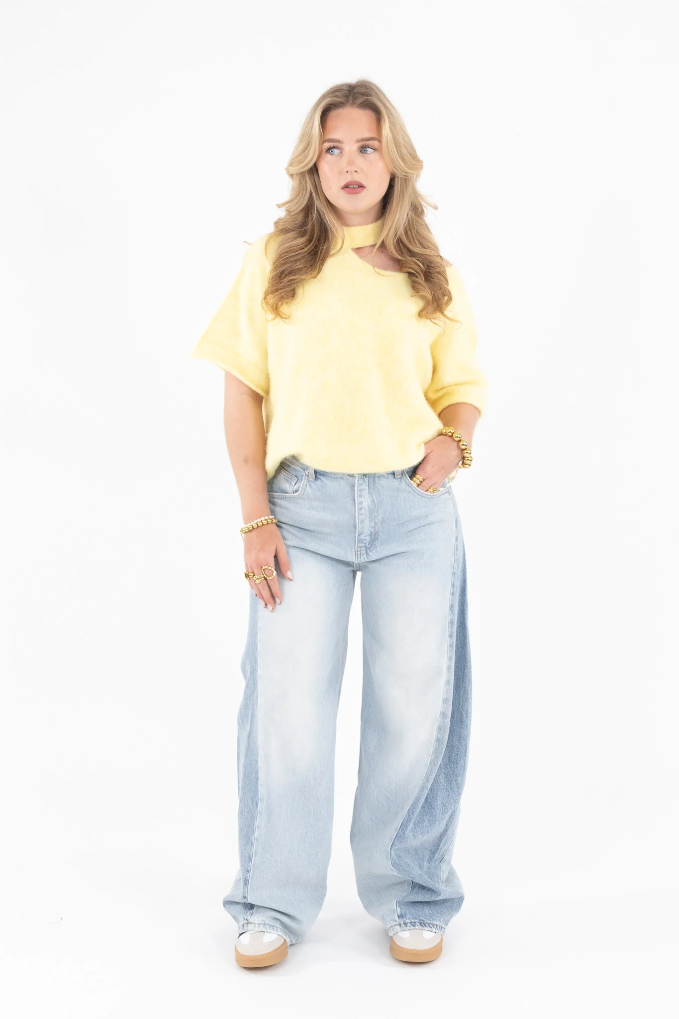 Cut Out Shoulder Knit - Image 20