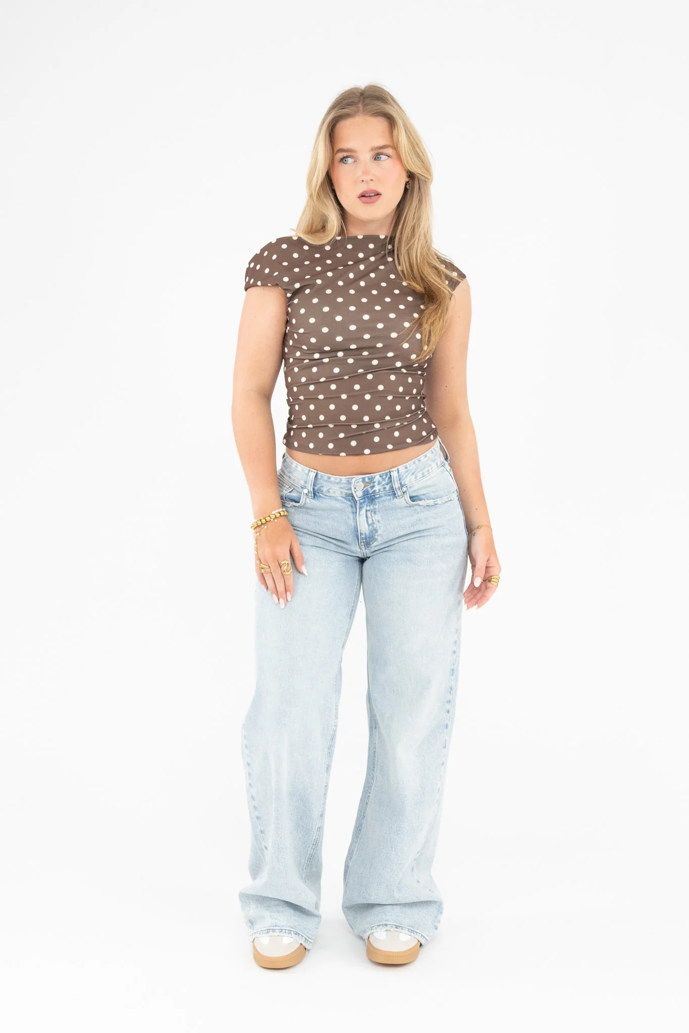 Dots Off Shoulder Top - Image 5