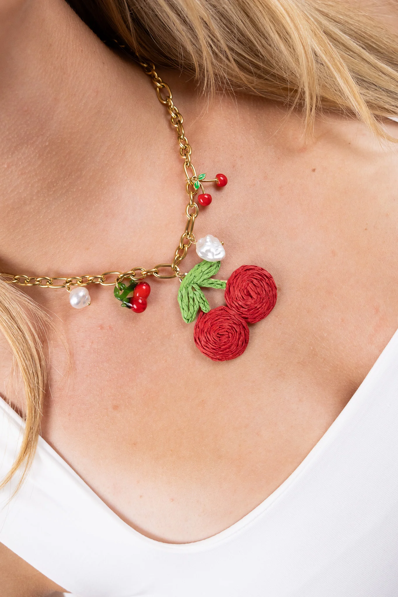 Cherry bomb necklace