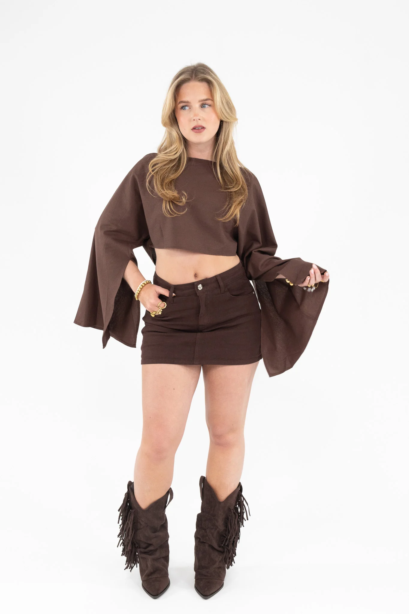 Flare Sleeve Crop Top - Image 5
