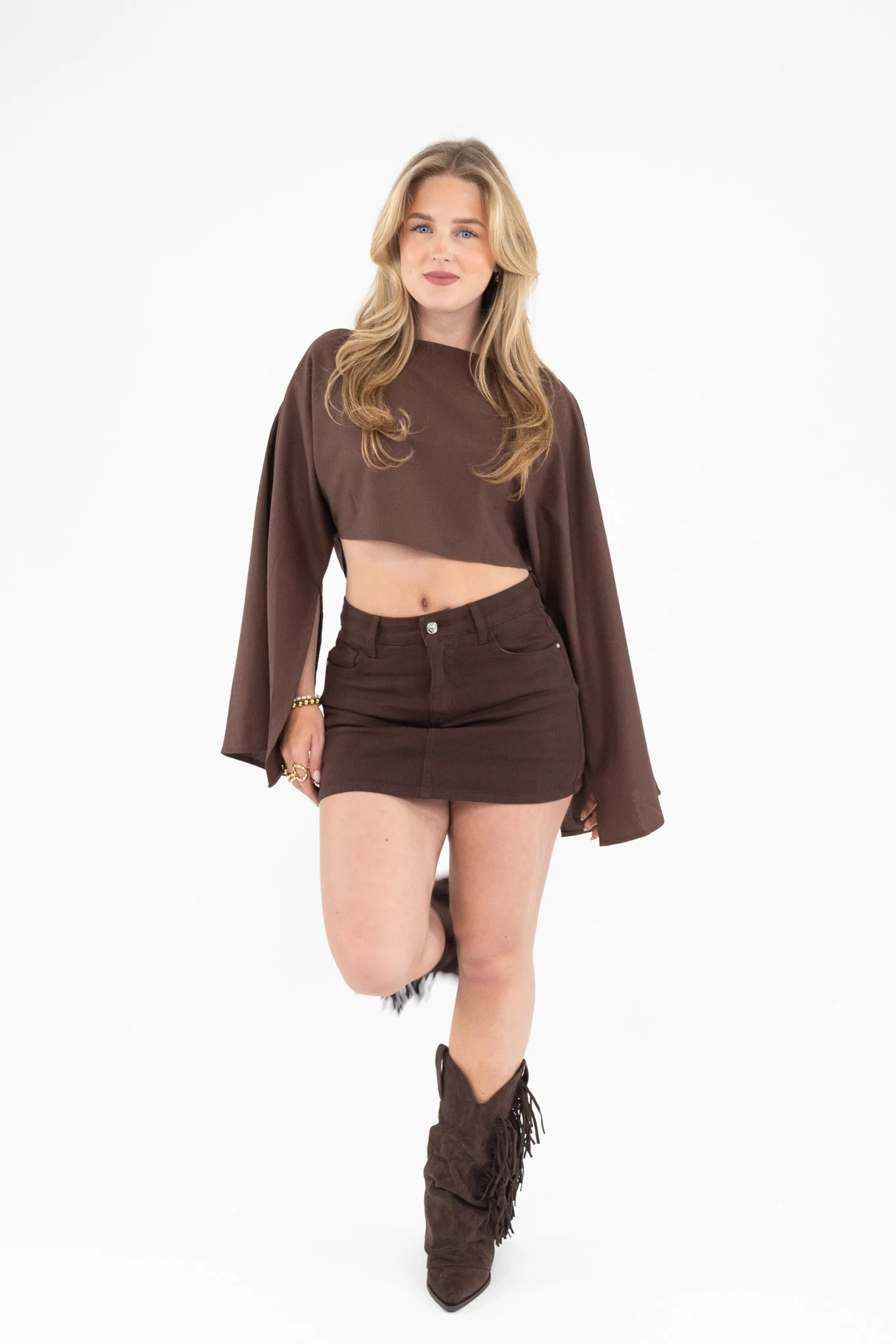 Flare Sleeve Crop Top - Image 7