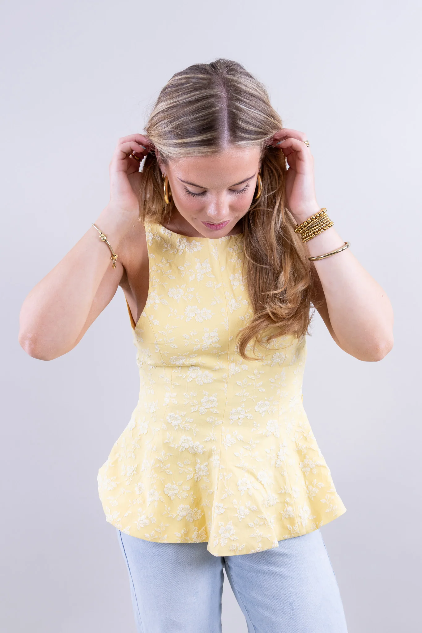 Flora peplum top - Image 6