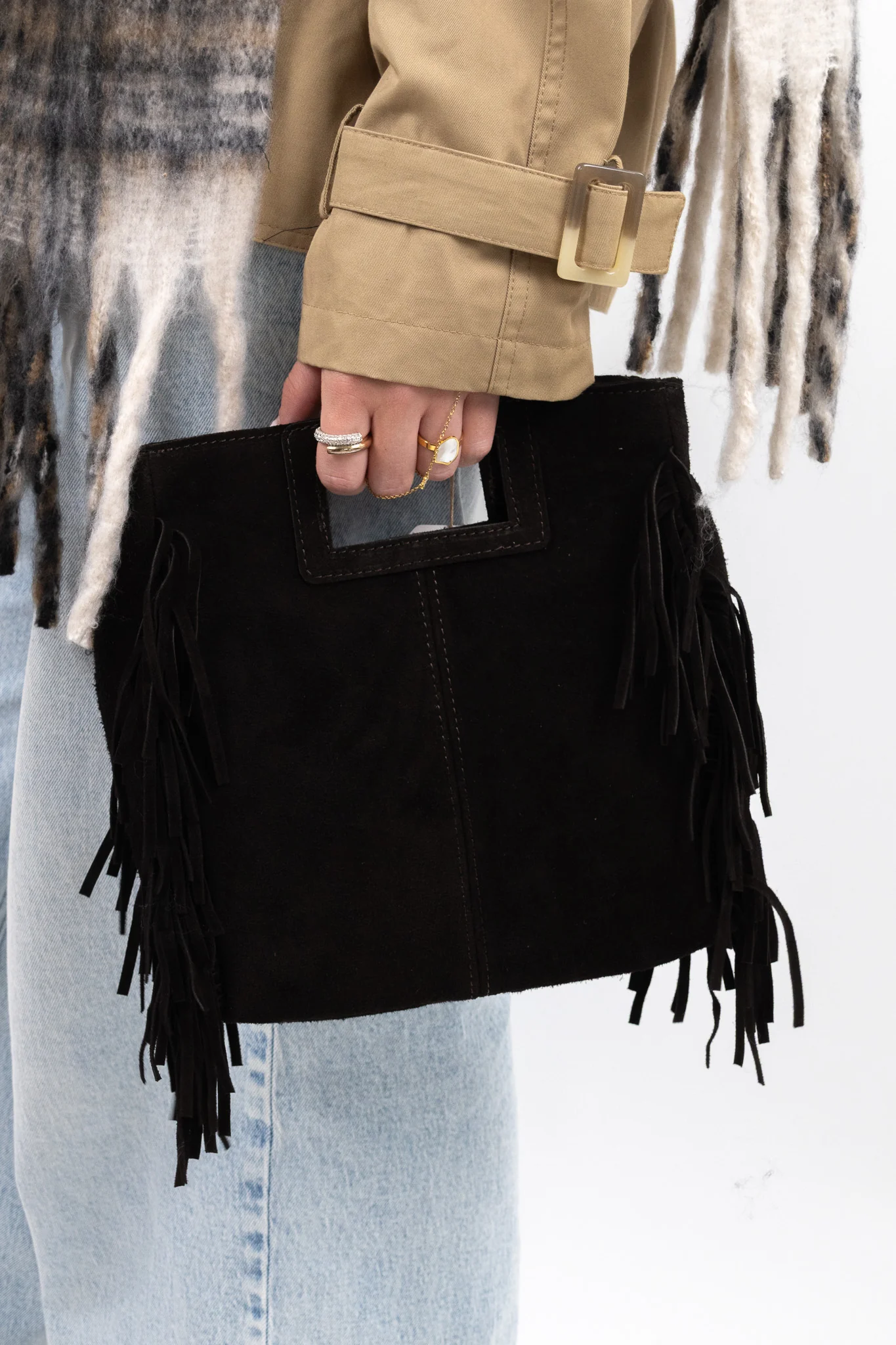 Fringe Leather Bag - Image 3
