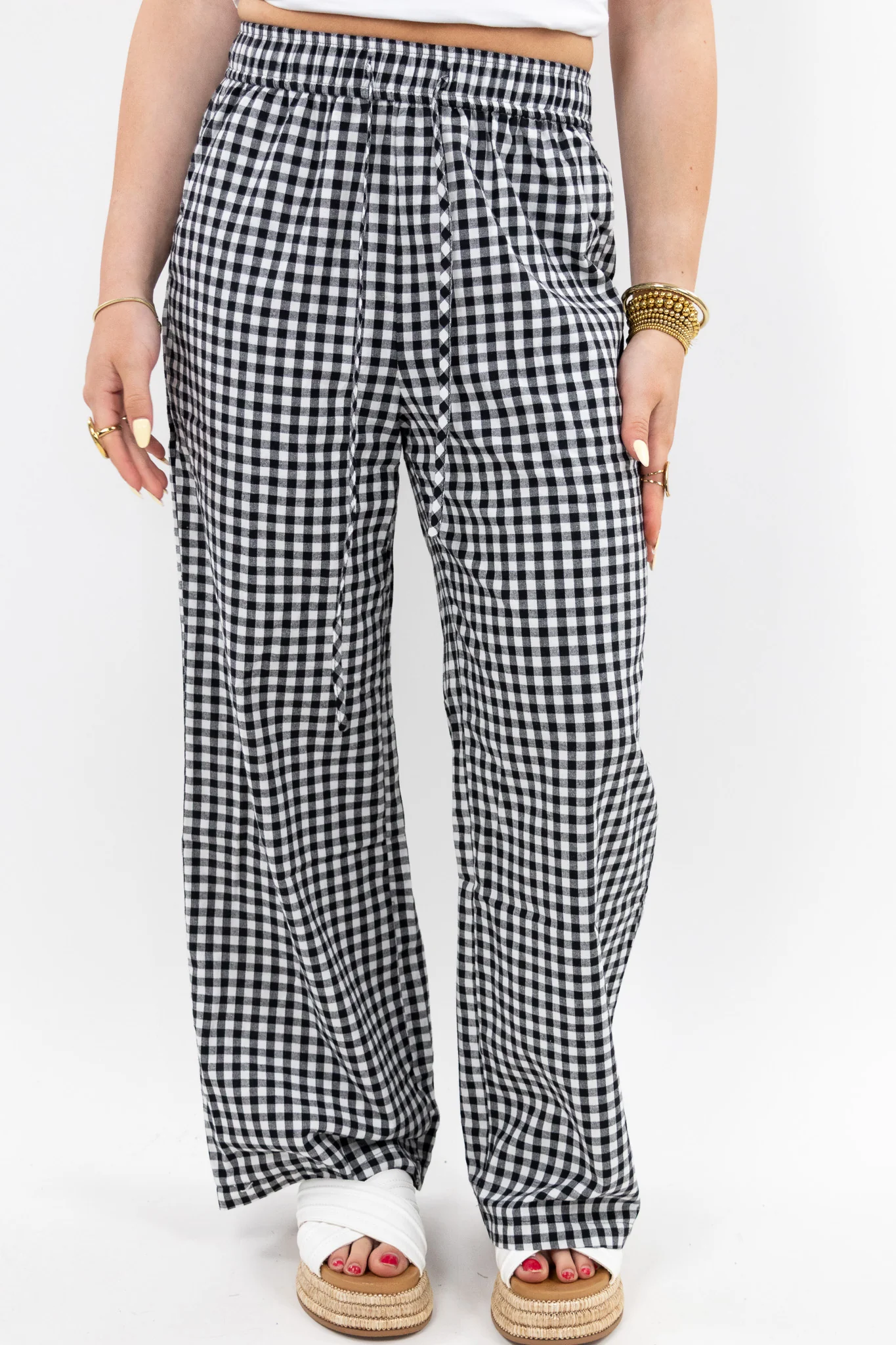 Gingham pants Petite