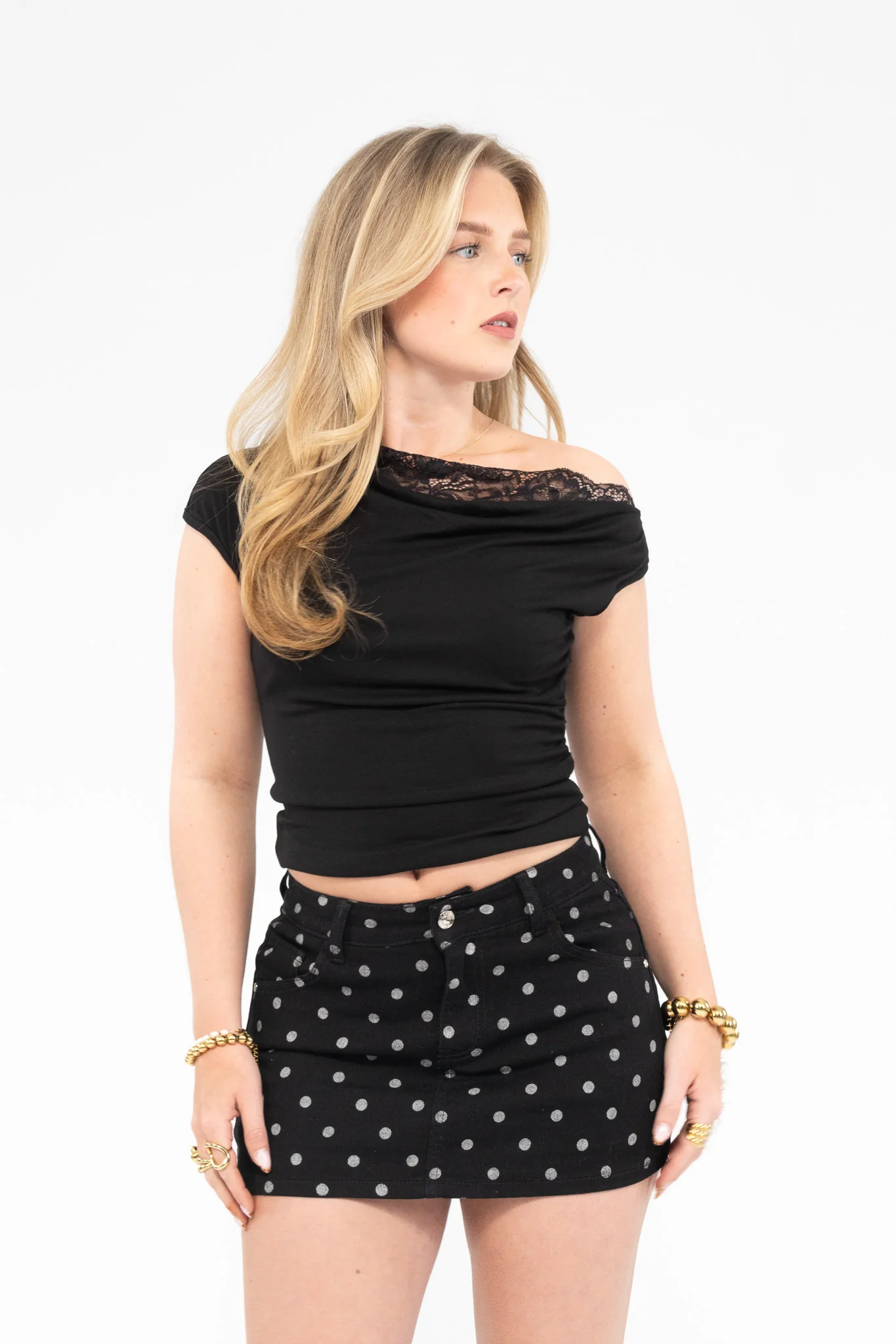 Lace Off Shoulder Top - Image 2