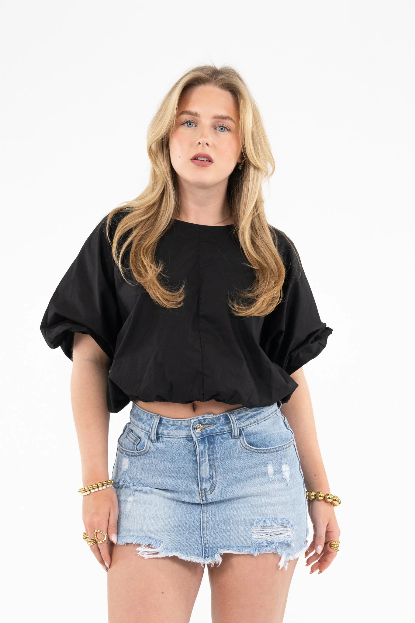 Ripped Denim Skort - Image 7