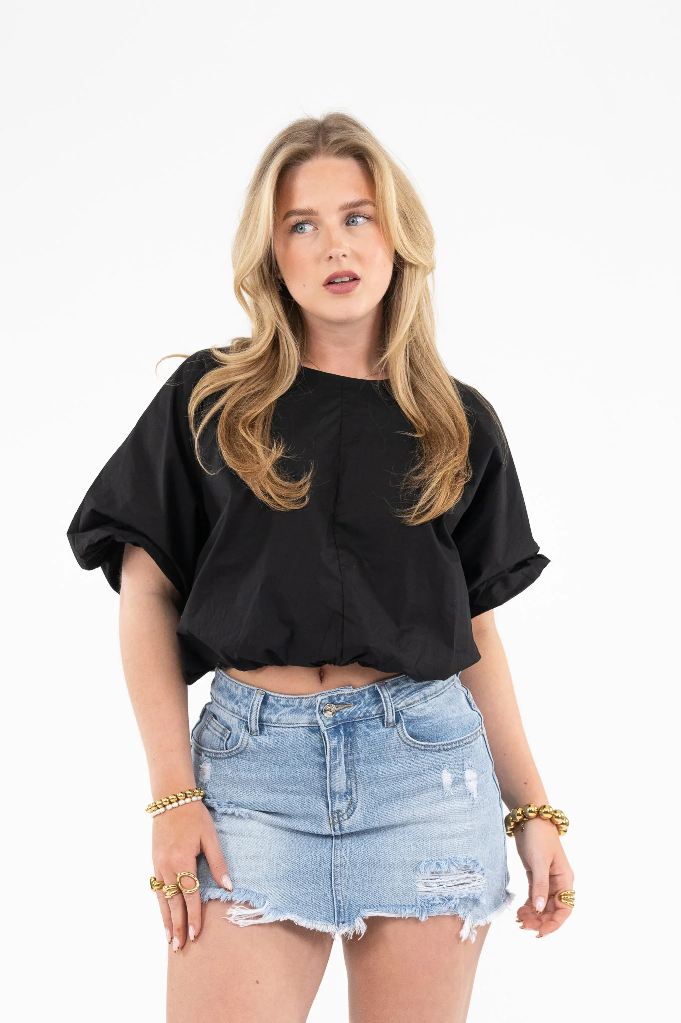 Ripped Denim Skort - Image 8