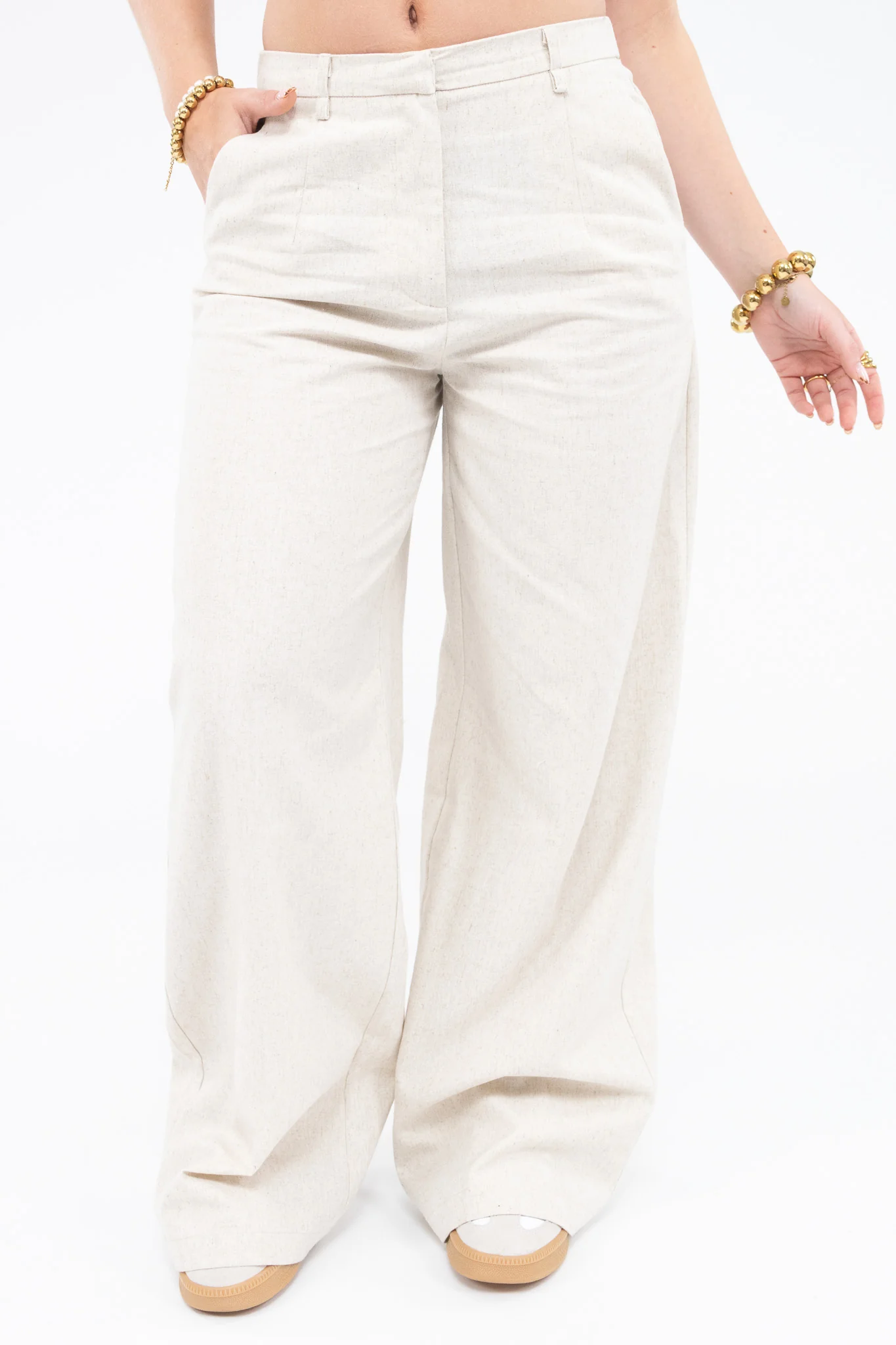 Linen Wide Leg Pants - Image 2