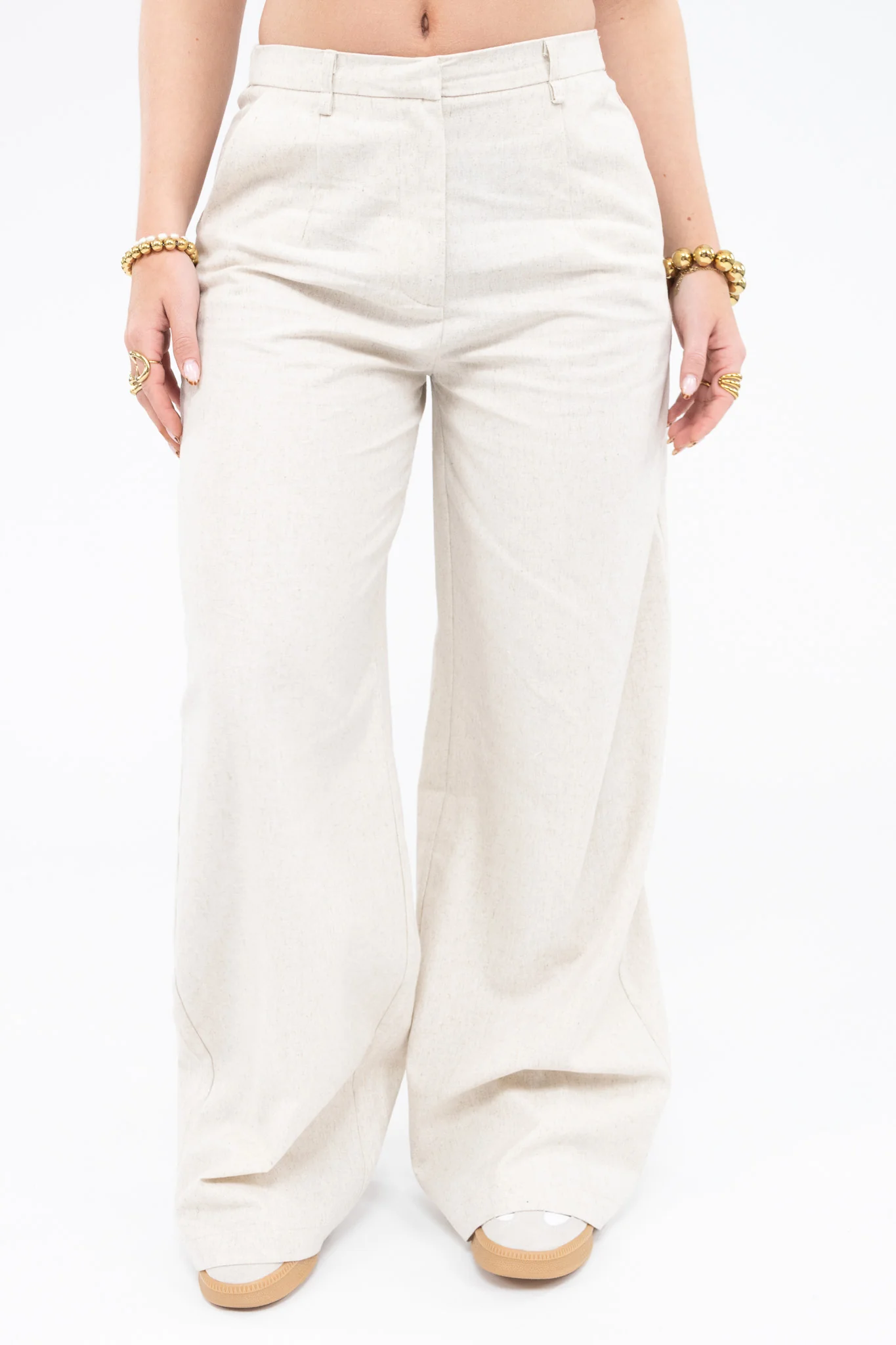 Linen Wide Leg Pants - Image 3