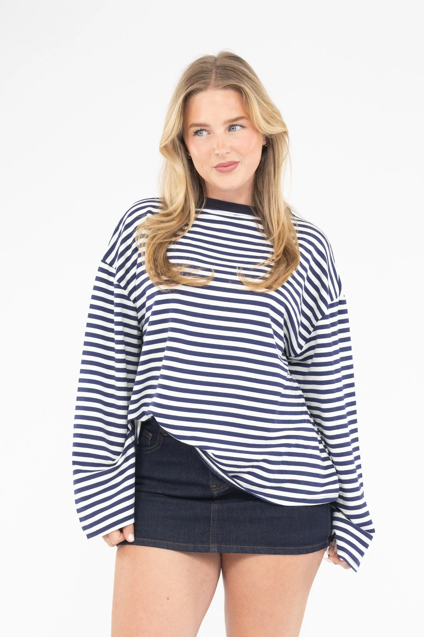 Long Sleeve Striped Tee - Image 18