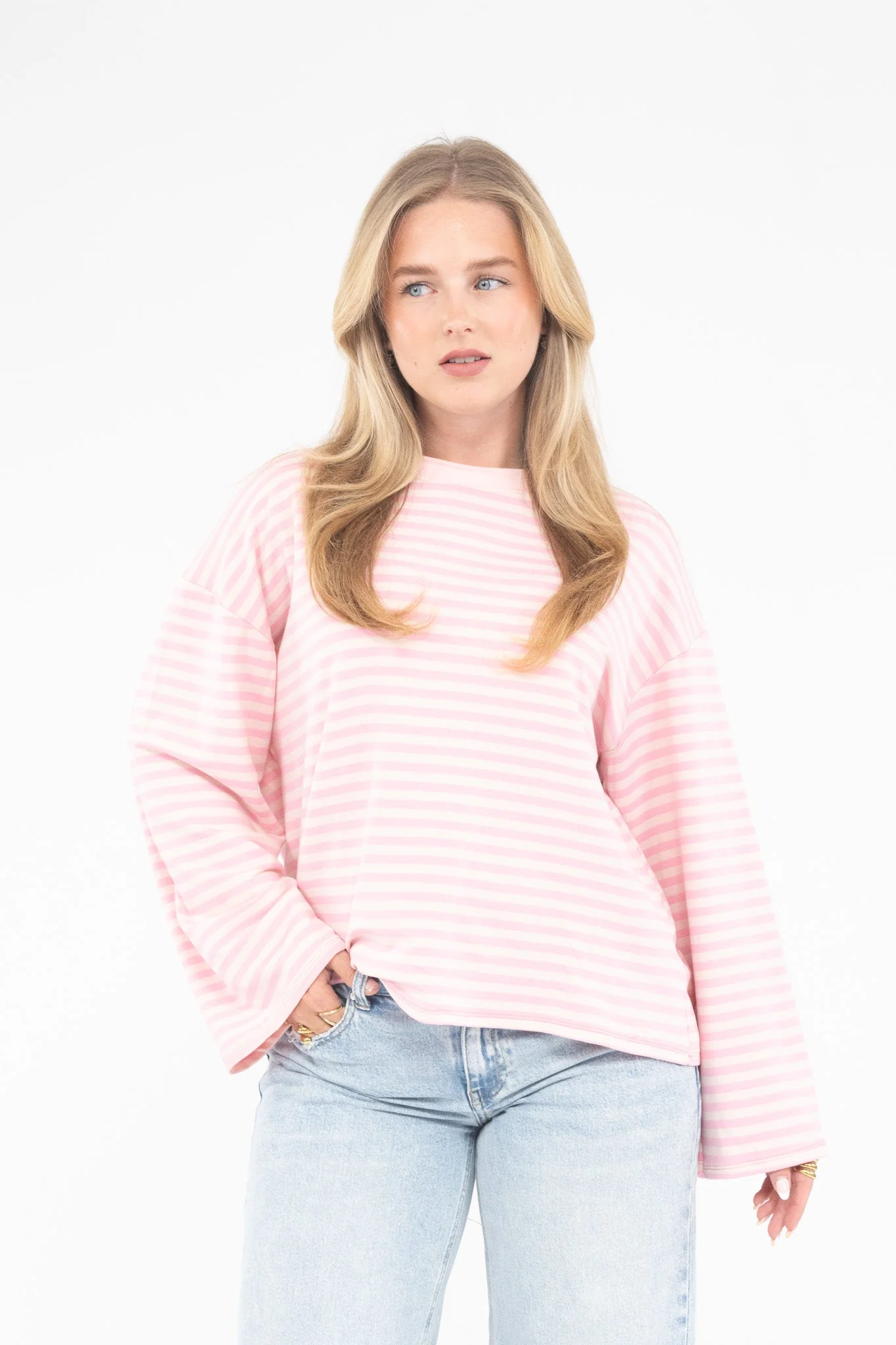 Long Sleeve Striped Tee - Image 25