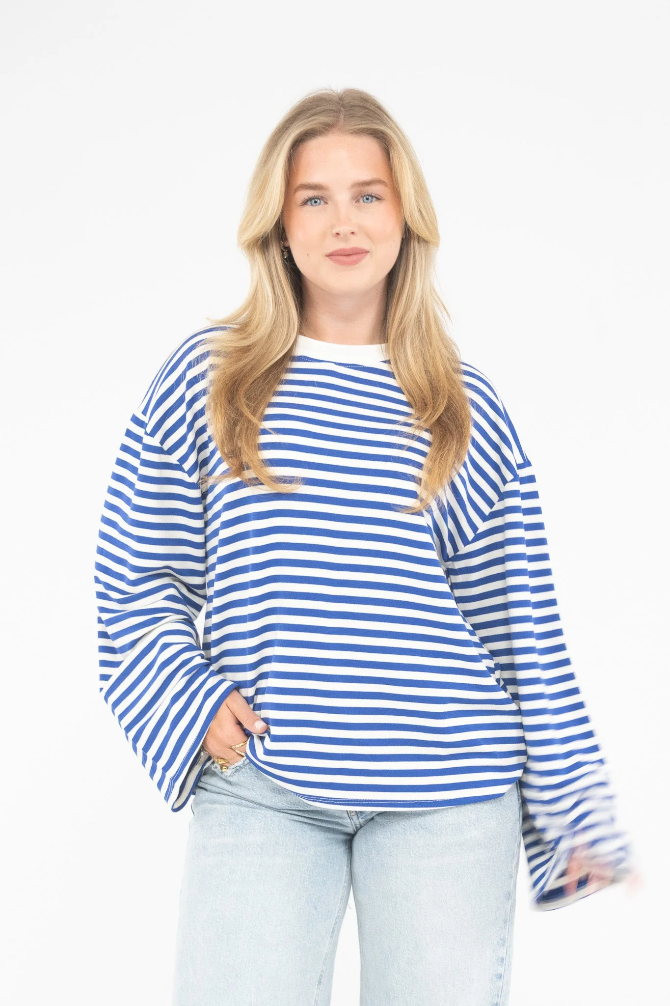 Long Sleeve Striped Tee - Image 28