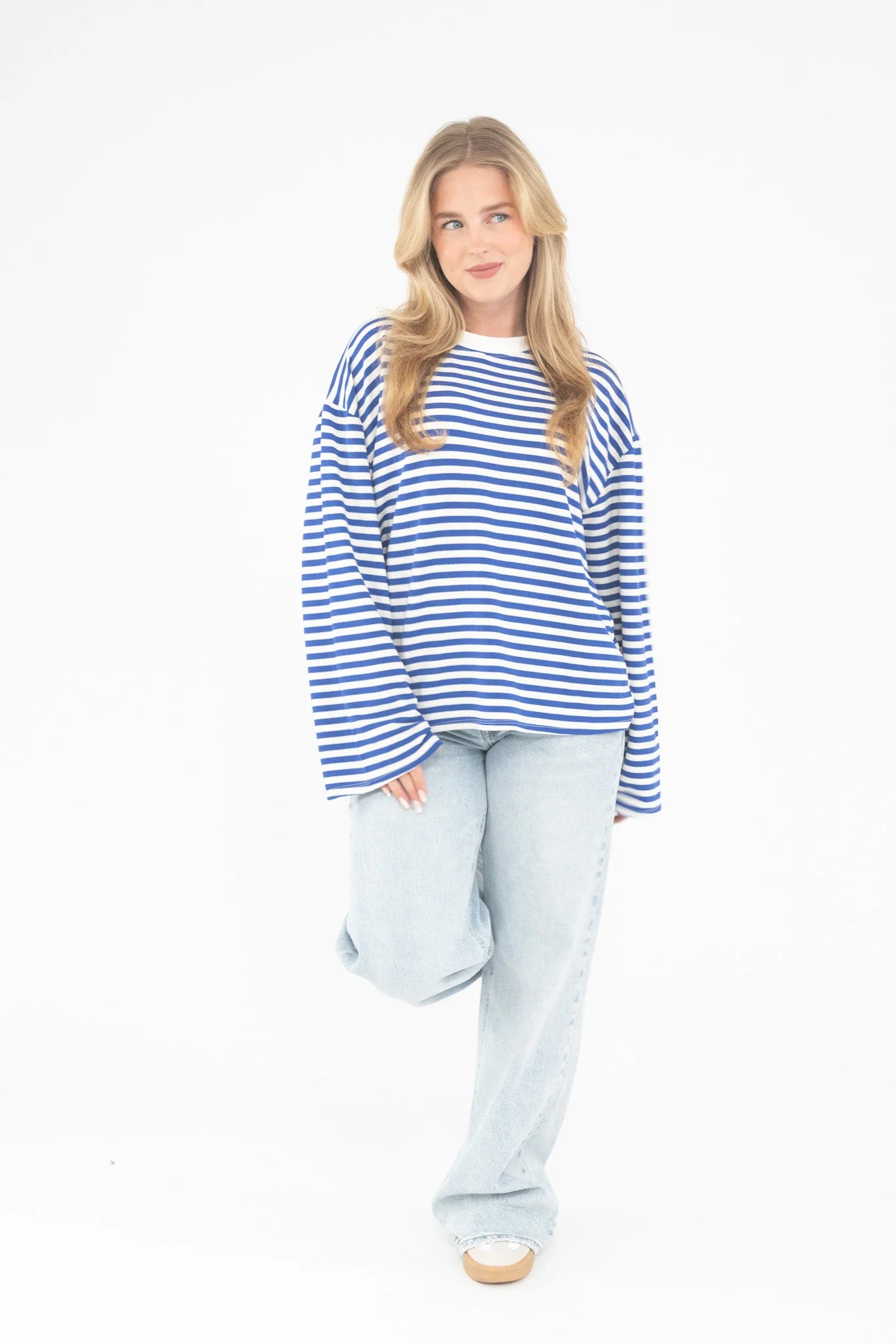 Long Sleeve Striped Tee - Image 31