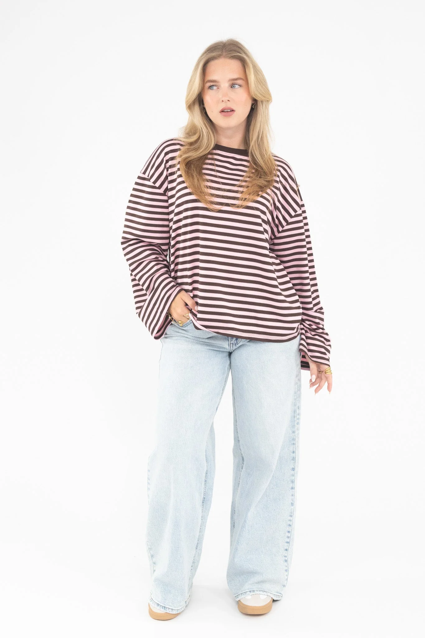 Long Sleeve Striped Tee - Image 33