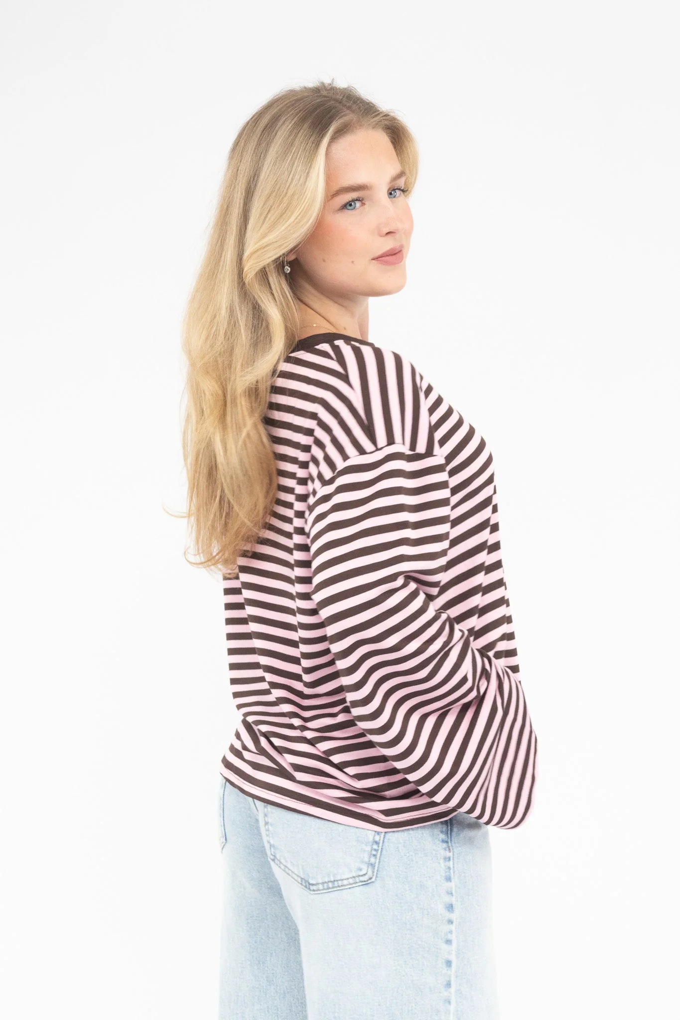 Long Sleeve Striped Tee - Image 37