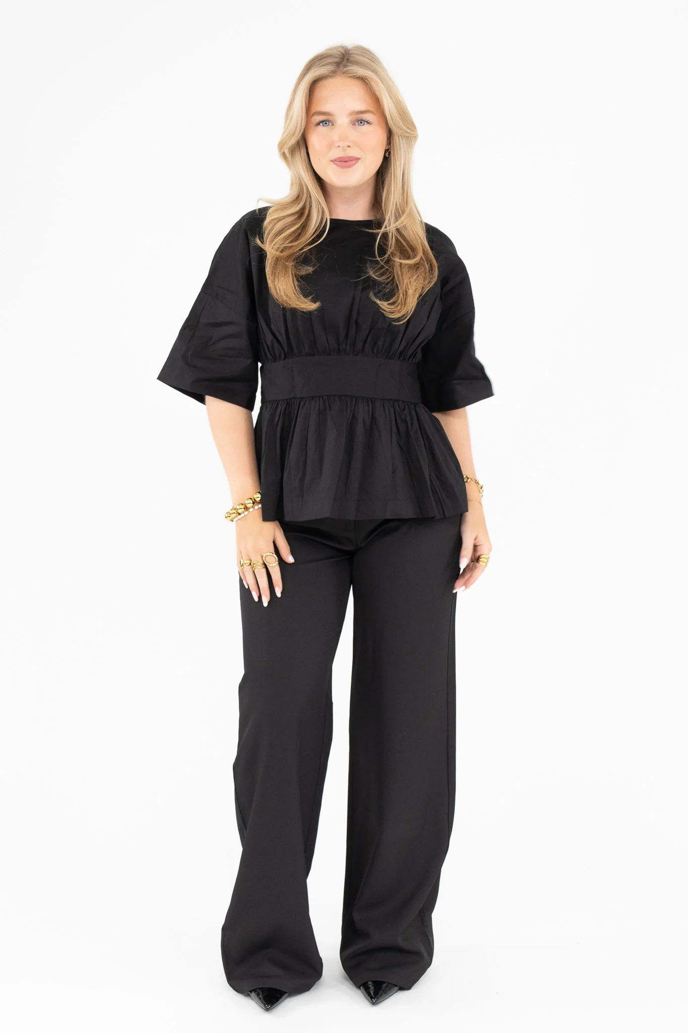 Open Back Peplum Blouse - Image 15