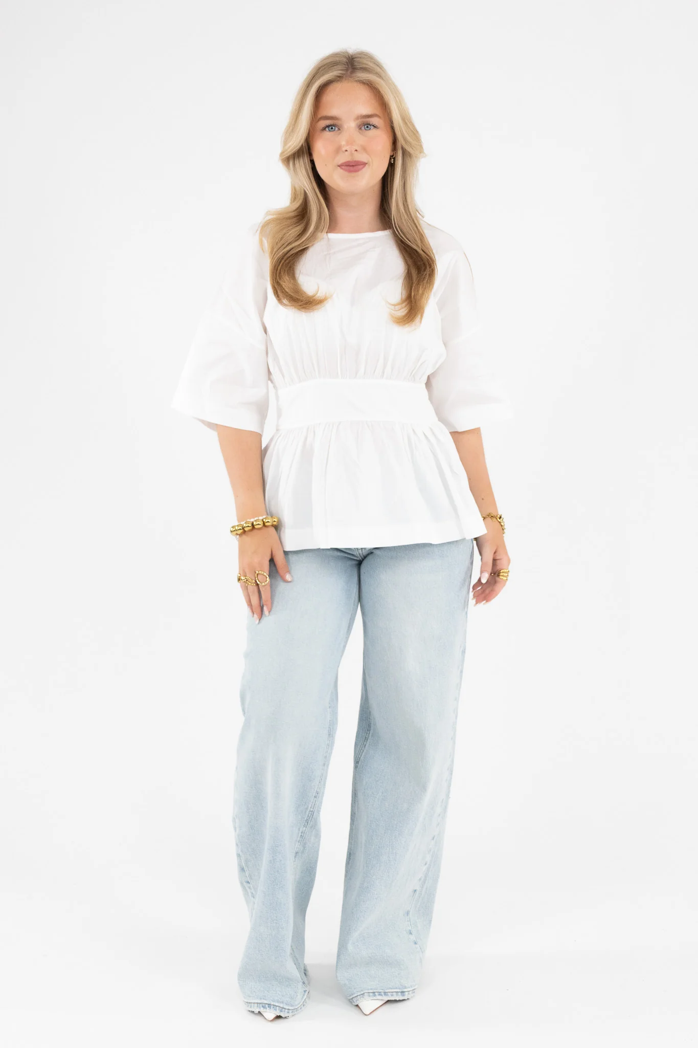 Open Back Peplum Blouse - Image 3
