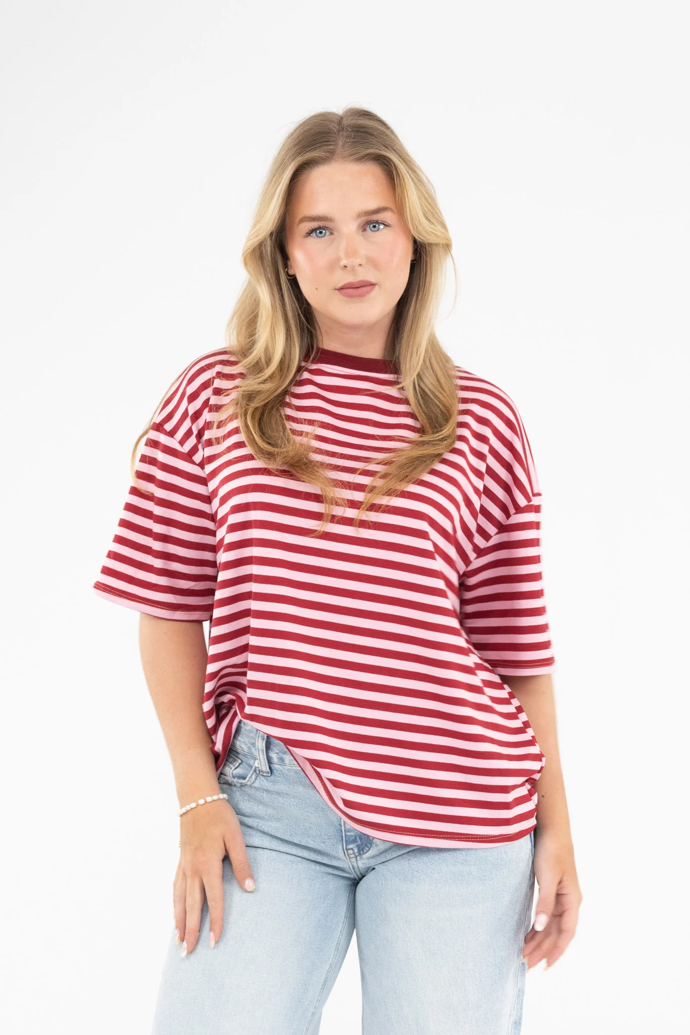 Oversized Stripe Tee Short Sleeve - Image 10
