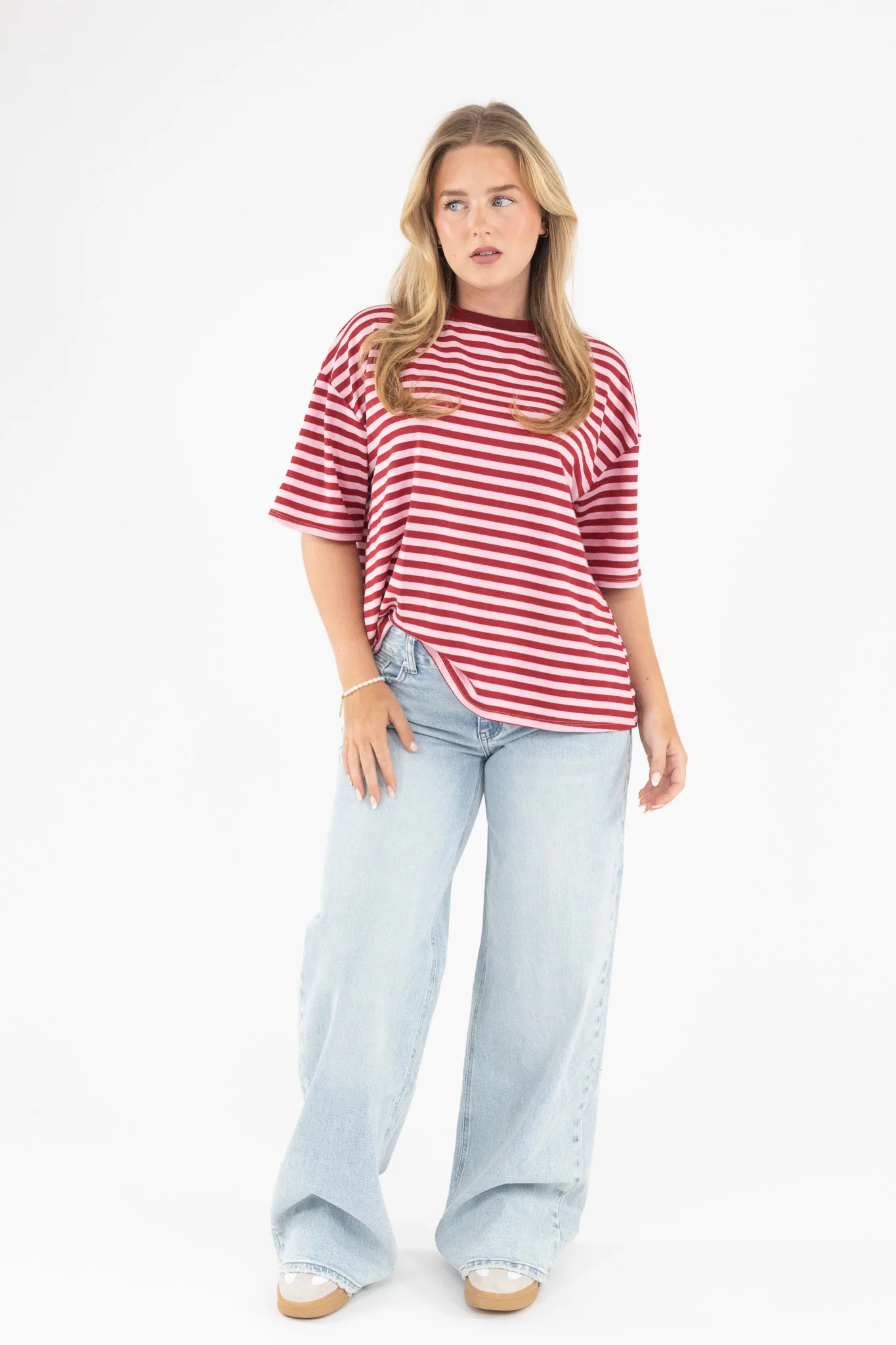 Oversized Stripe Tee Short Sleeve - Image 11