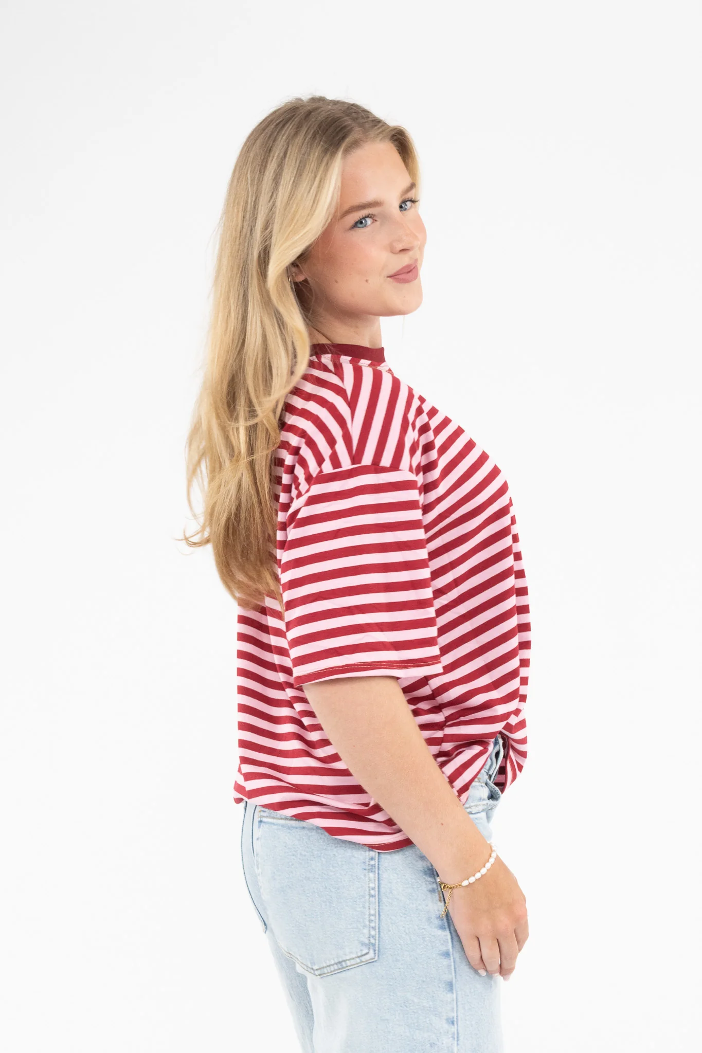 Oversized Stripe Tee Short Sleeve - Image 13