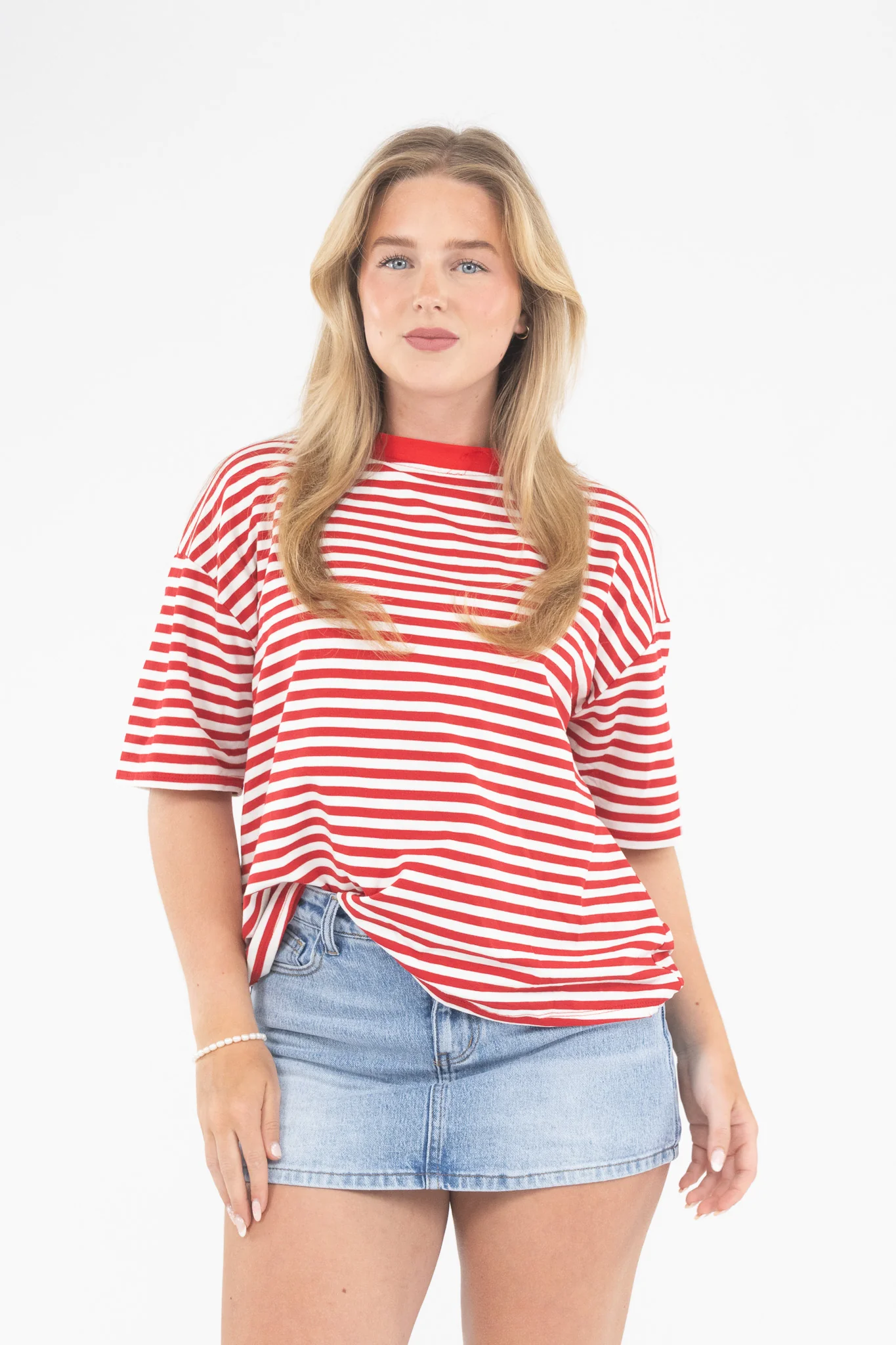 Oversized Stripe Tee Short Sleeve - Image 14