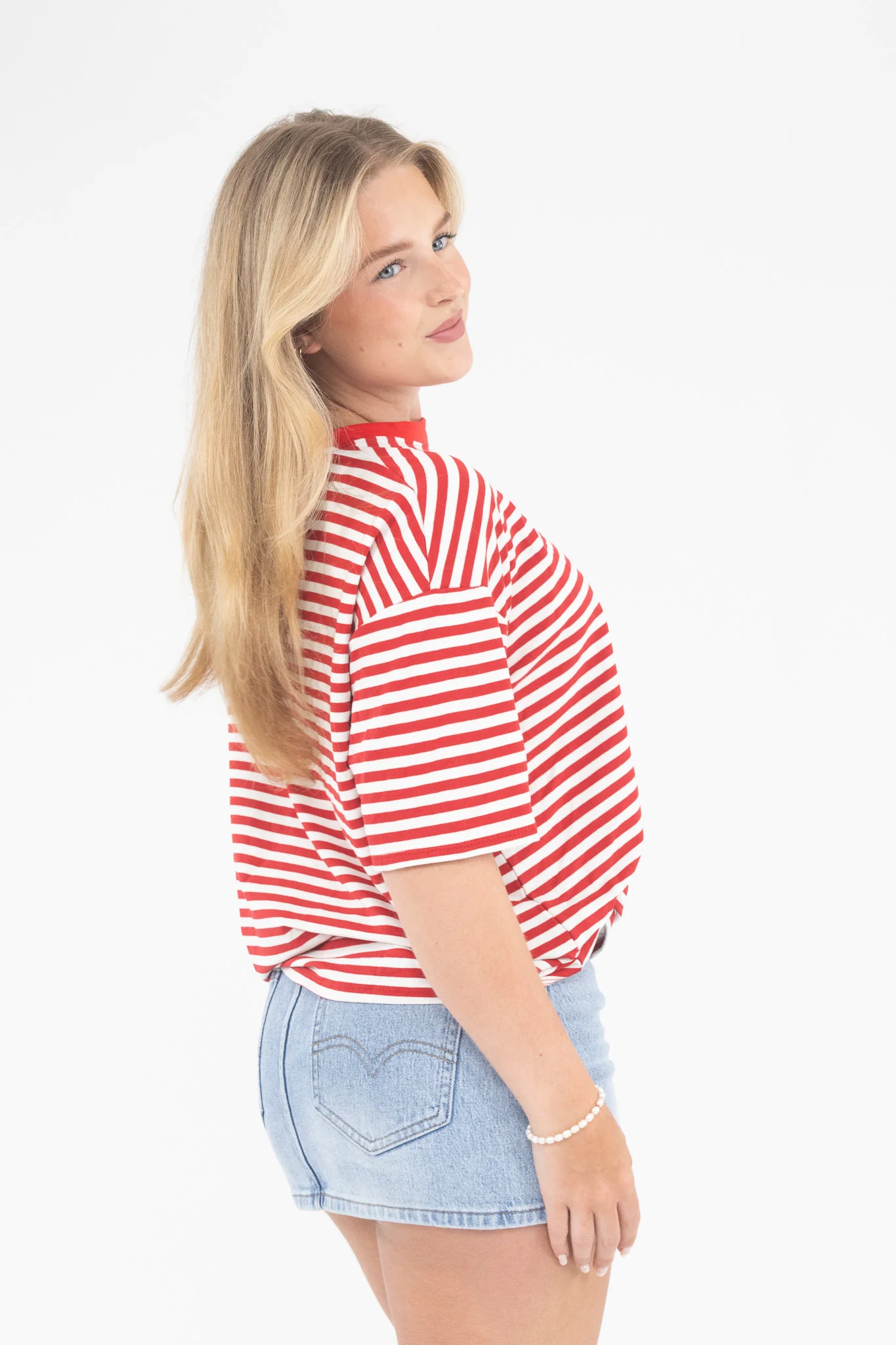 Oversized Stripe Tee Short Sleeve - Image 16