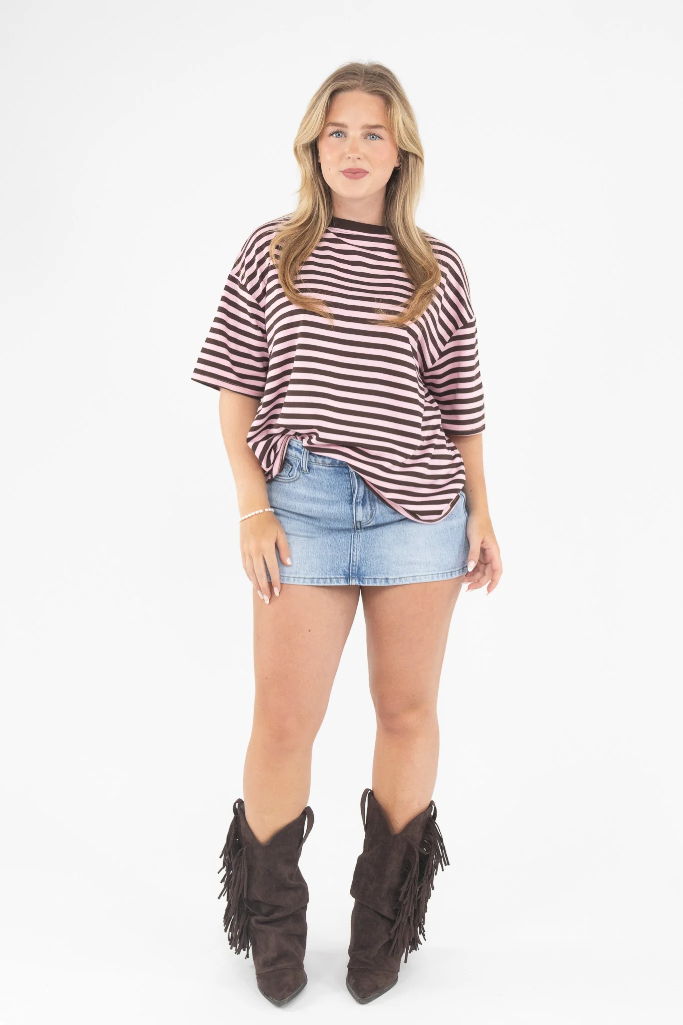 Oversized Stripe Tee Short Sleeve - Image 19