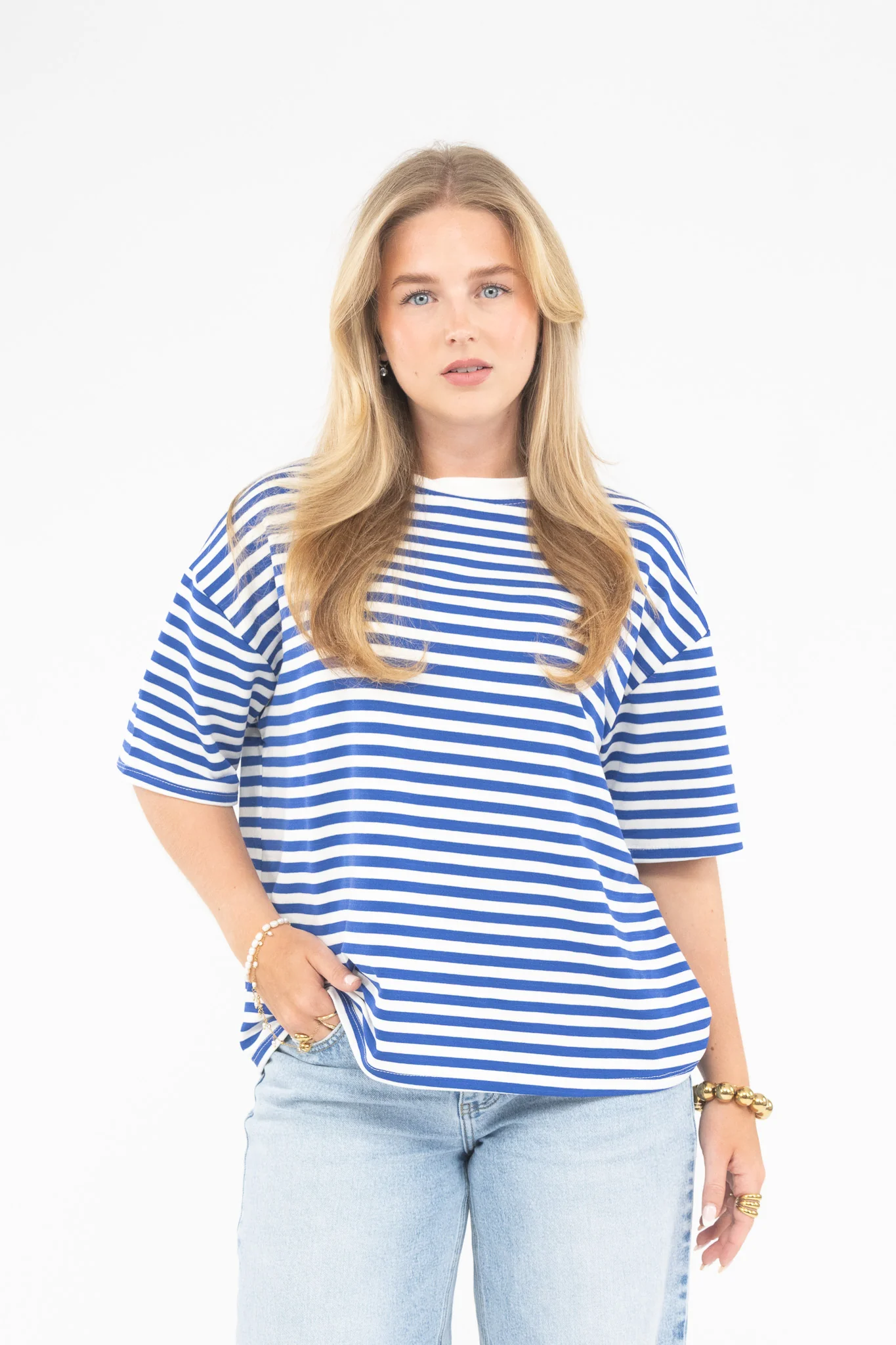 Oversized Stripe Tee Short Sleeve - Image 2