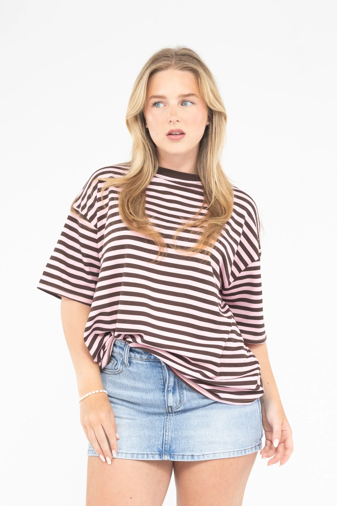 Oversized Stripe Tee Short Sleeve - Image 21
