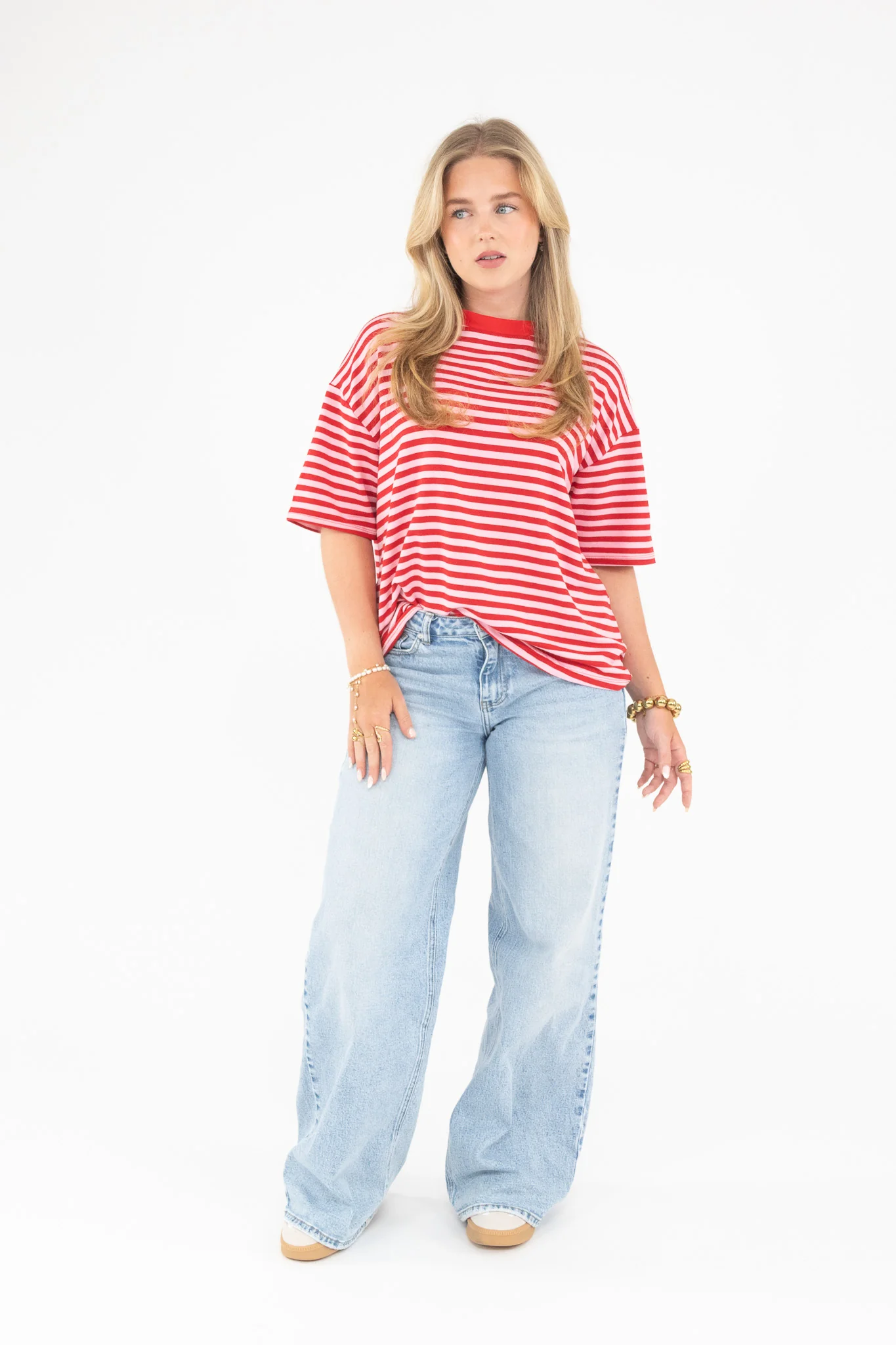 Oversized Stripe Tee Short Sleeve - Image 24