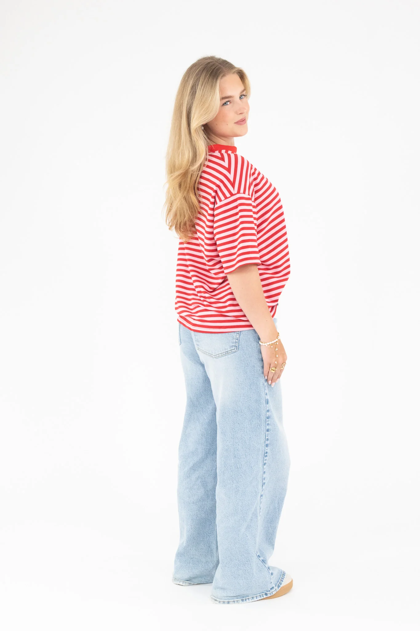 Oversized Stripe Tee Short Sleeve - Image 26