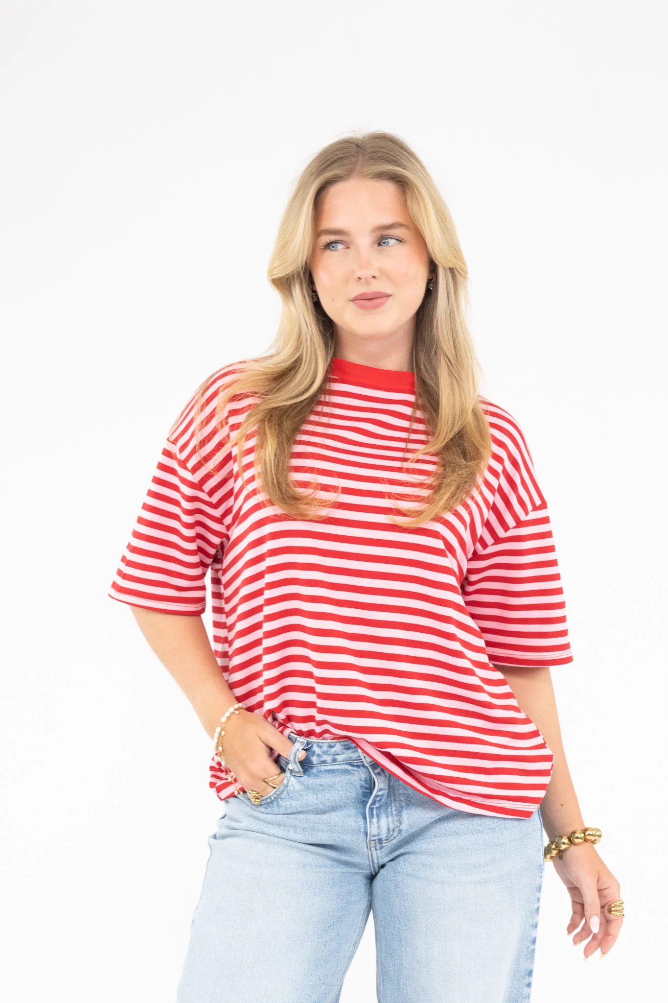 Oversized Stripe Tee Short Sleeve - Image 27