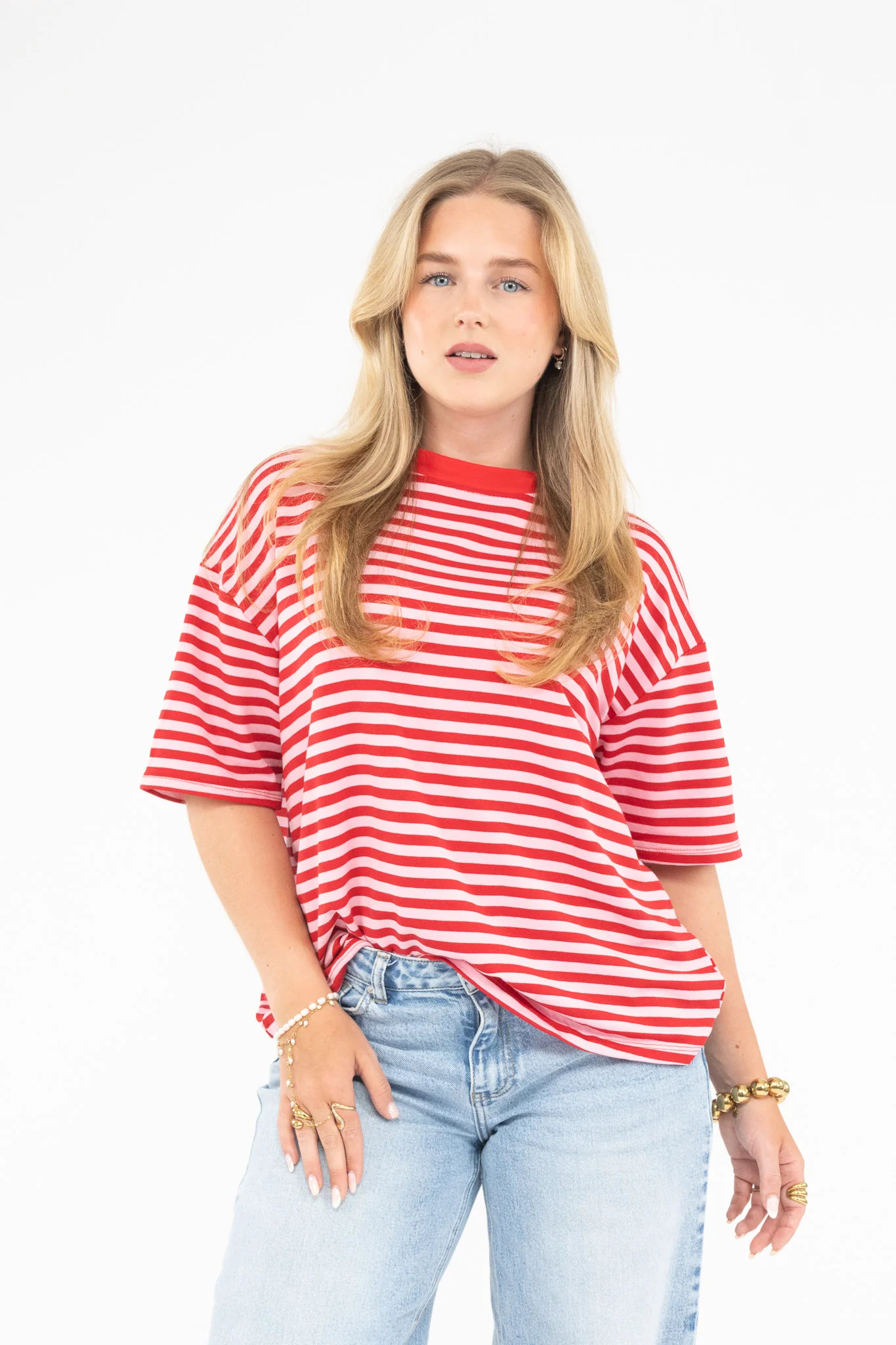 Oversized Stripe Tee Short Sleeve - Image 28