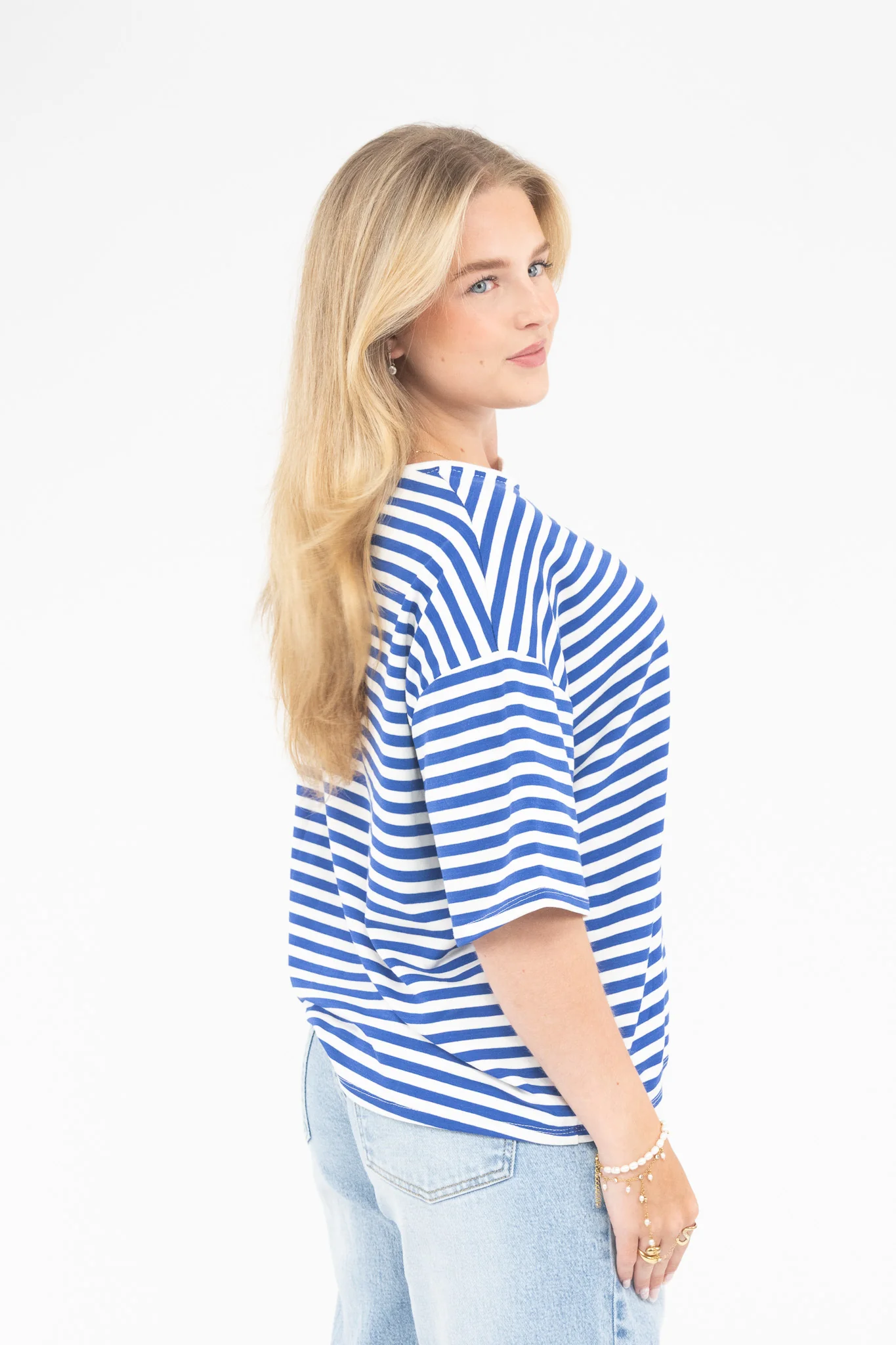 Oversized Stripe Tee Short Sleeve - Image 3
