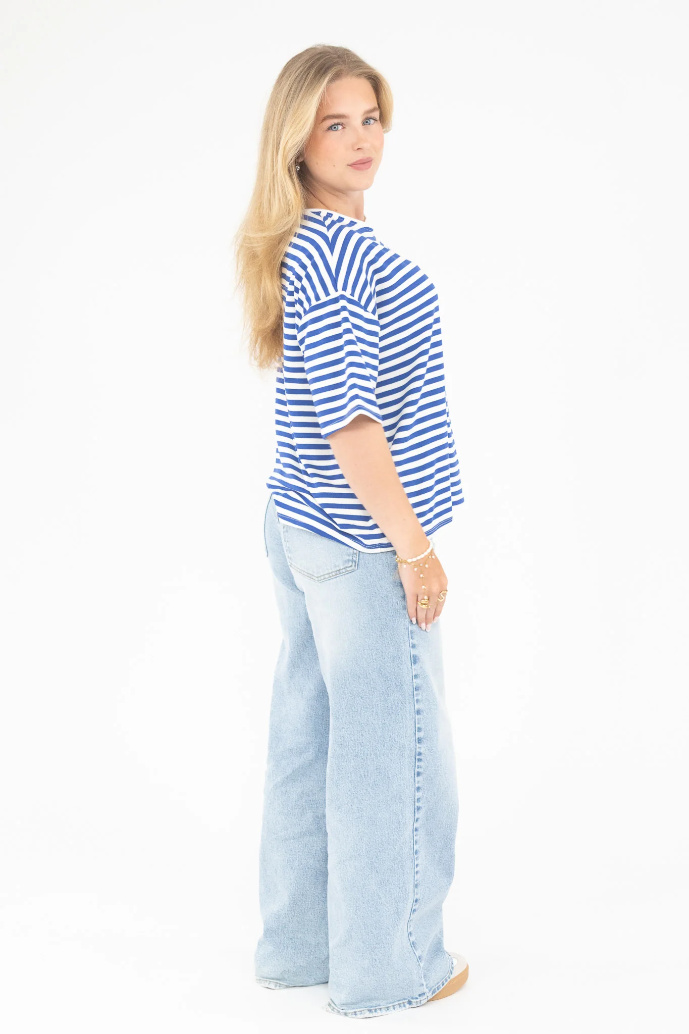 Oversized Stripe Tee Short Sleeve - Image 4
