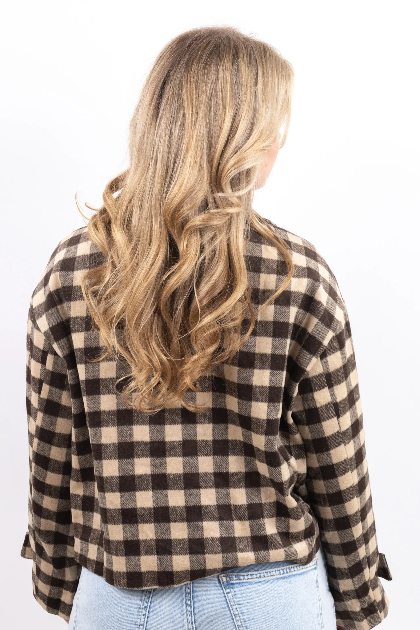 Plaid Button Jacket - Image 3