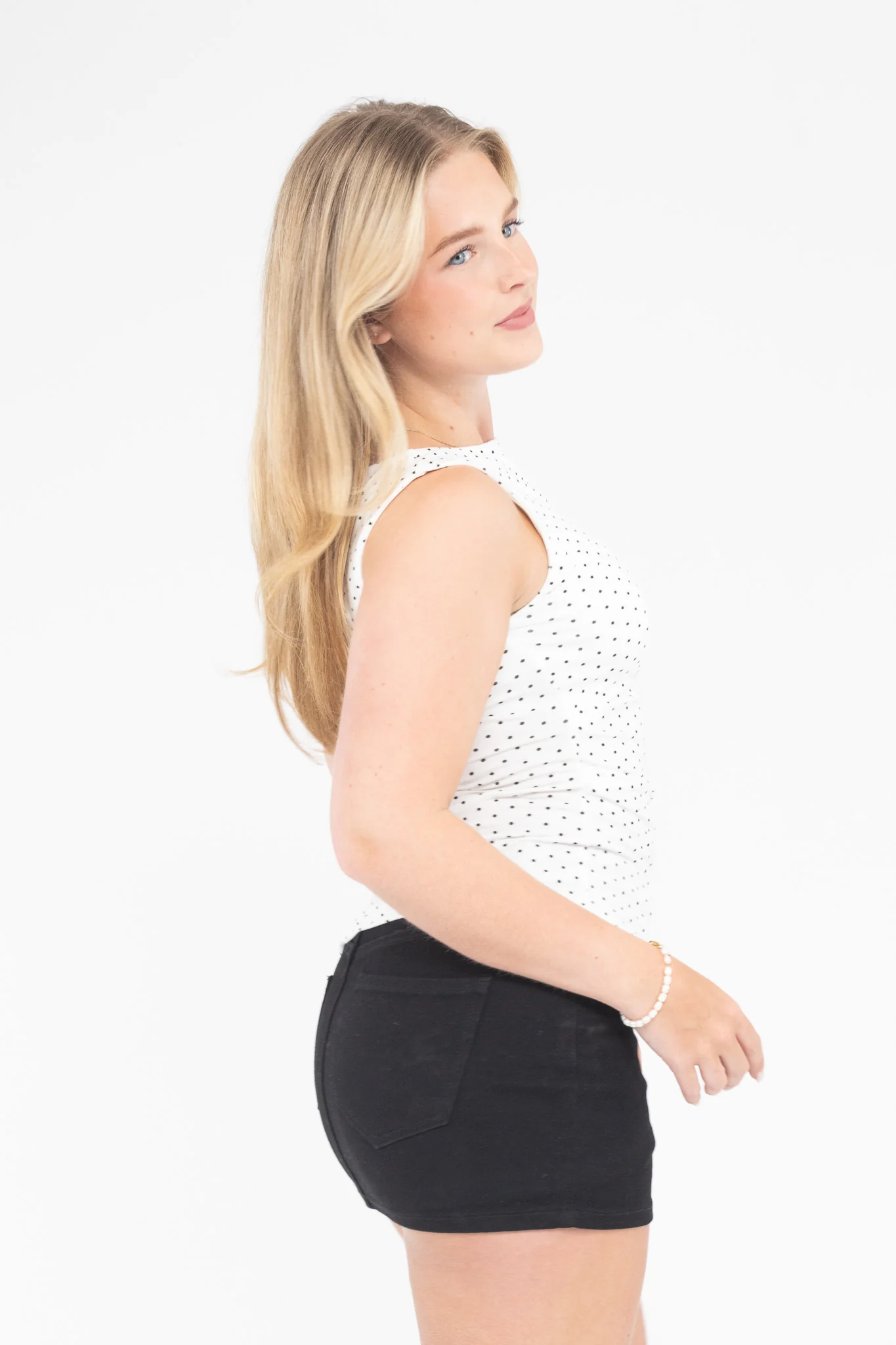 Polka Dot Sleeveless Top - Image 5