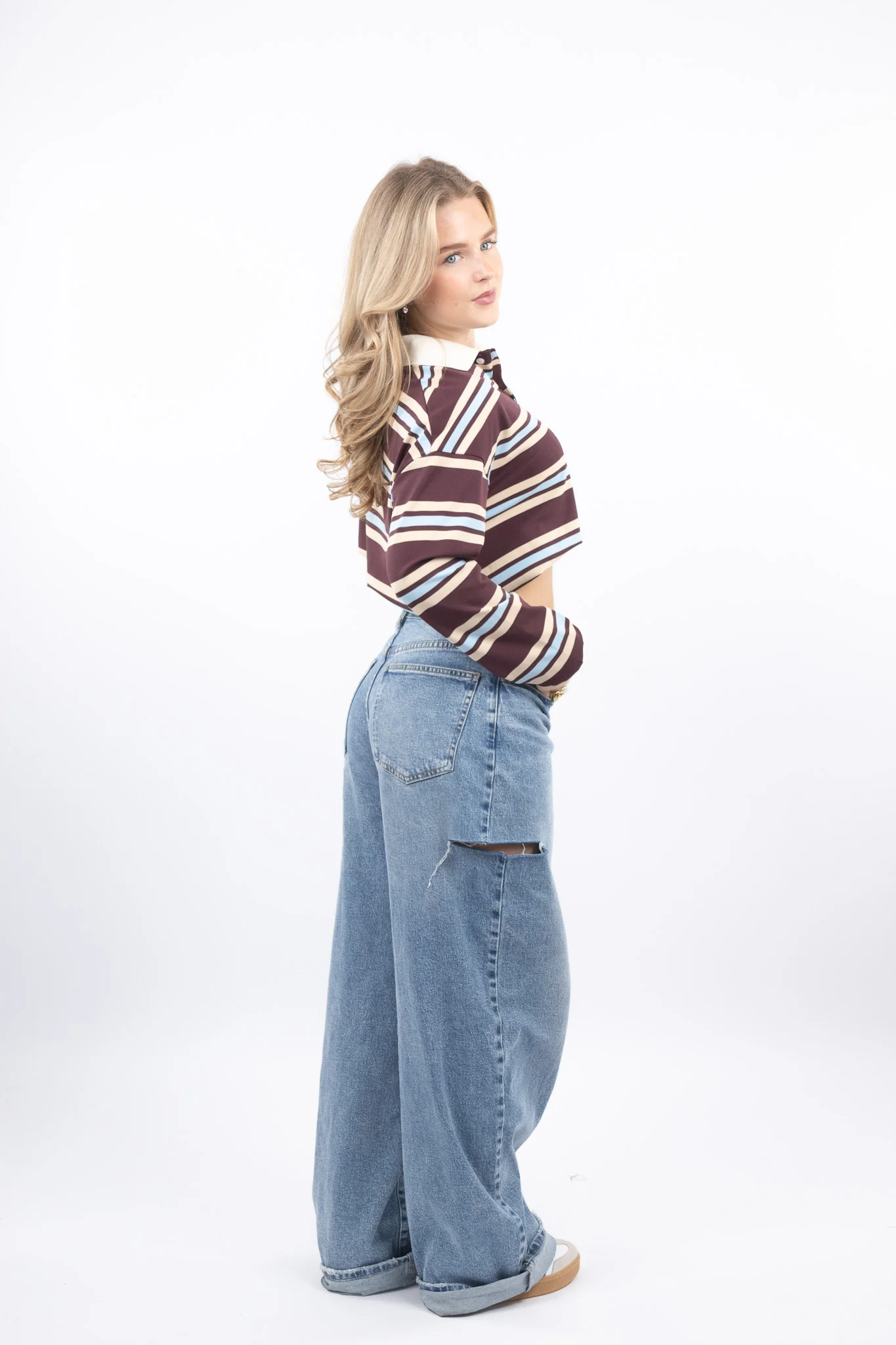 Preppy Striped Rugby Top - Image 10