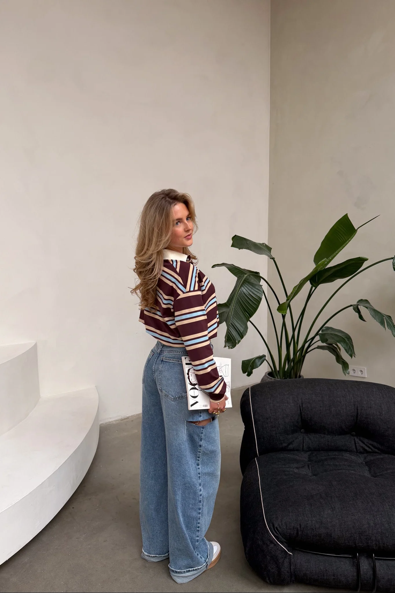 Preppy Striped Rugby Top - Image 4