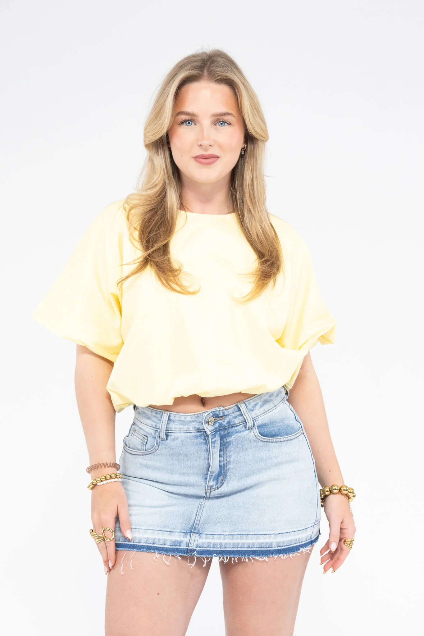 Raw Edge Denim Skort - Image 6
